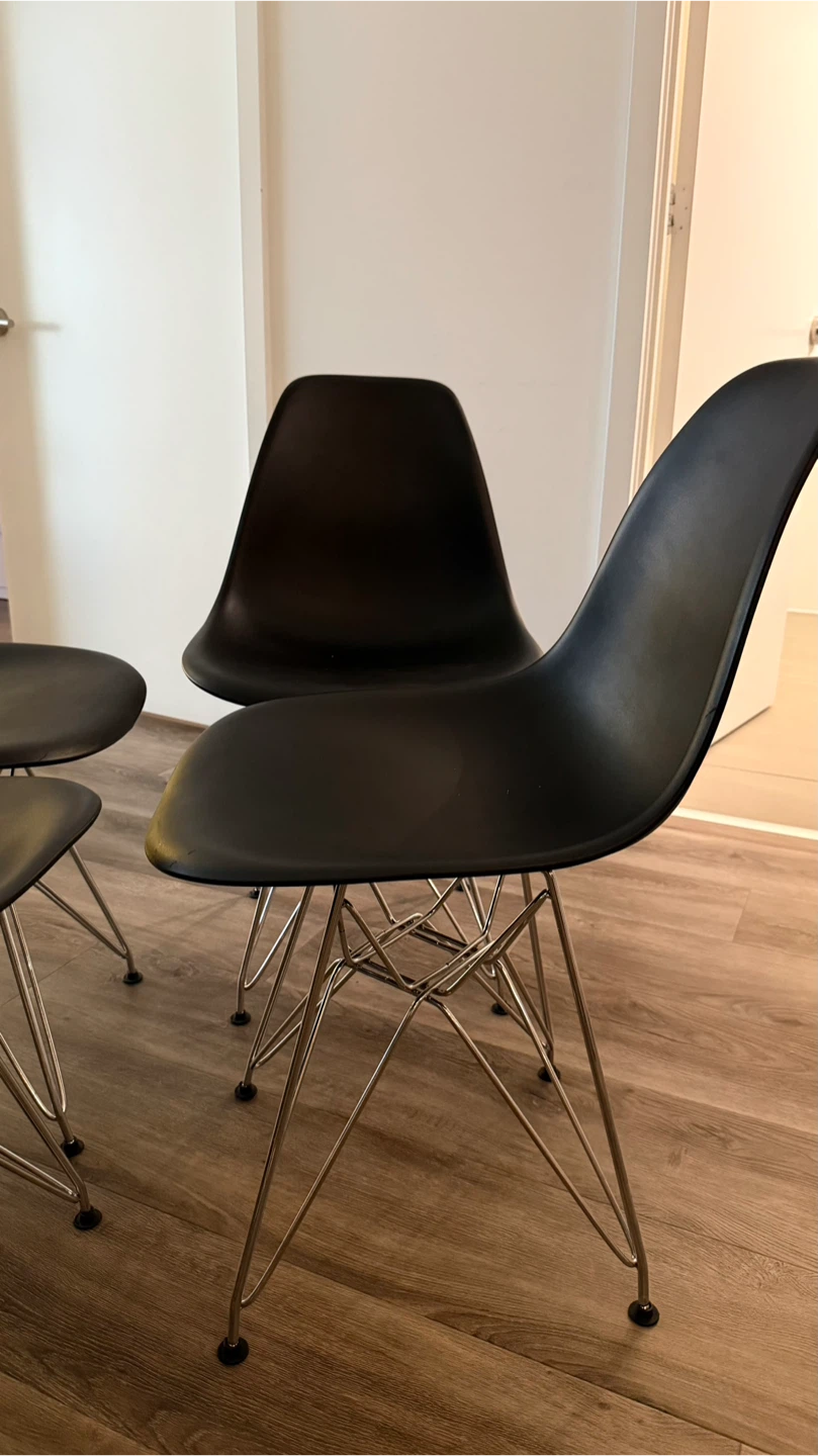 MOVING SALE!! Set of 4 Black Eames Style Dining Chairs - photo 3