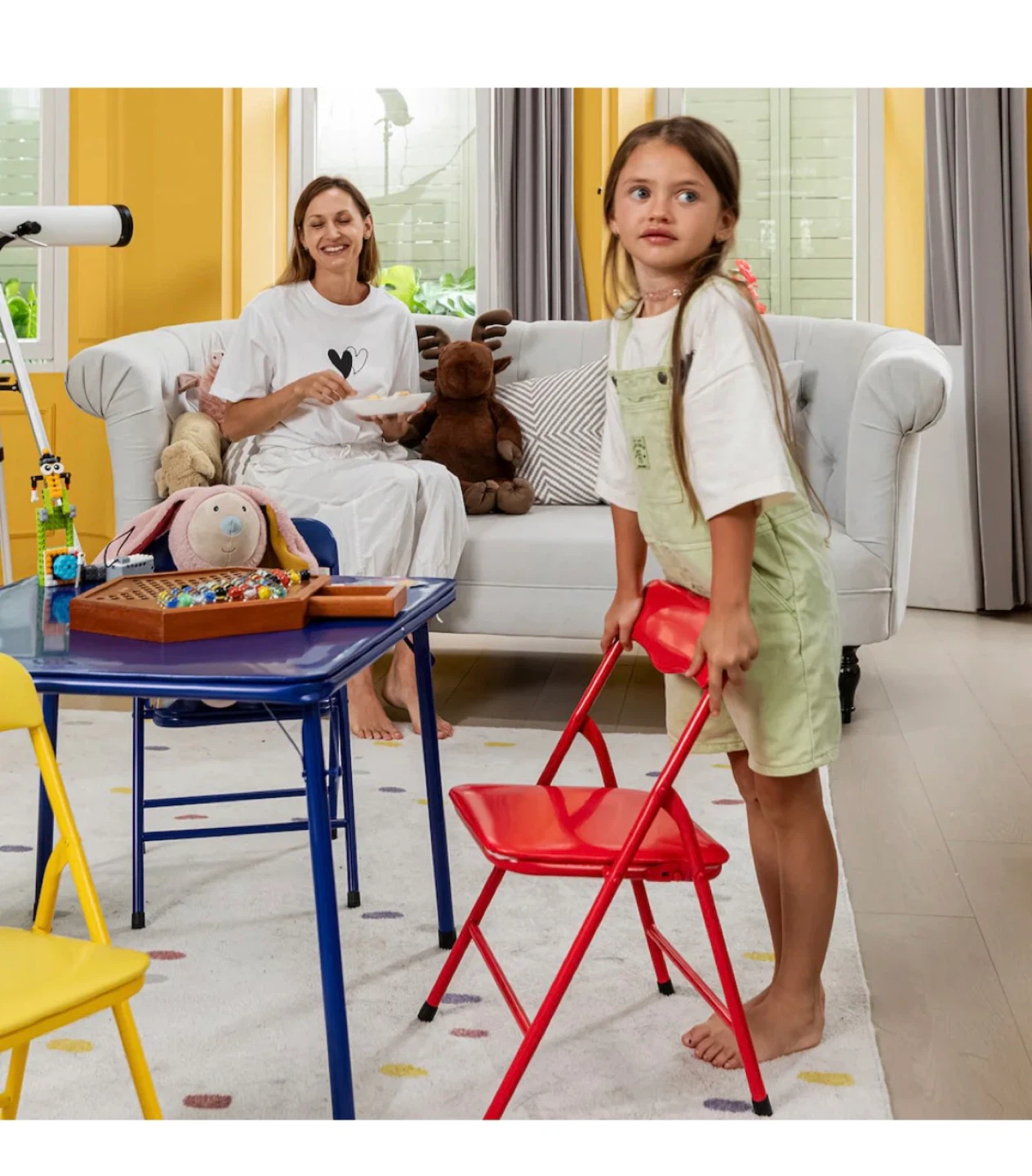 Kids Folding Table and Chairs Set - photo 3