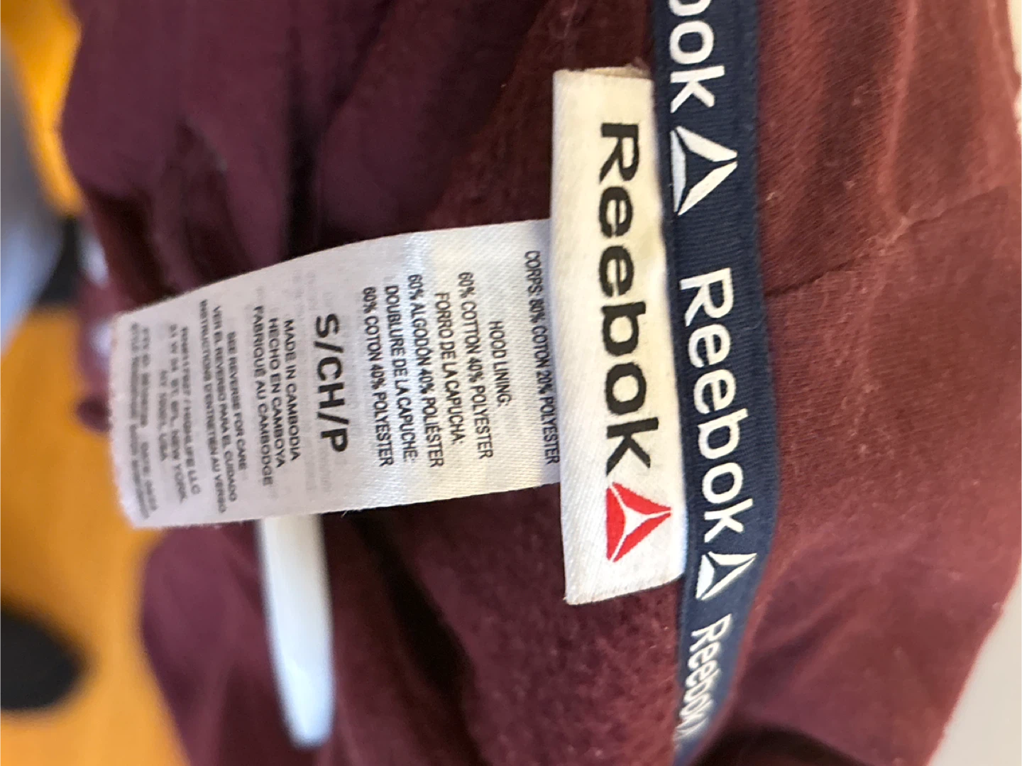 Reebok Burgundy Hoodie - Size S/P - photo 3