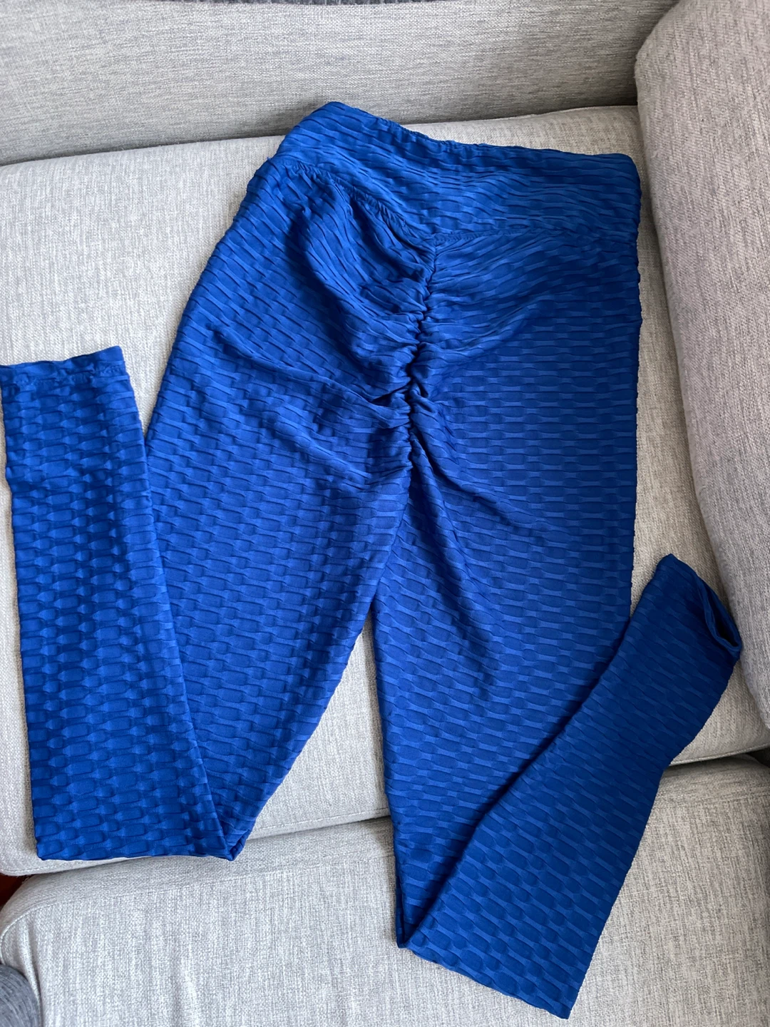 Royal Blue Textured Leggings
