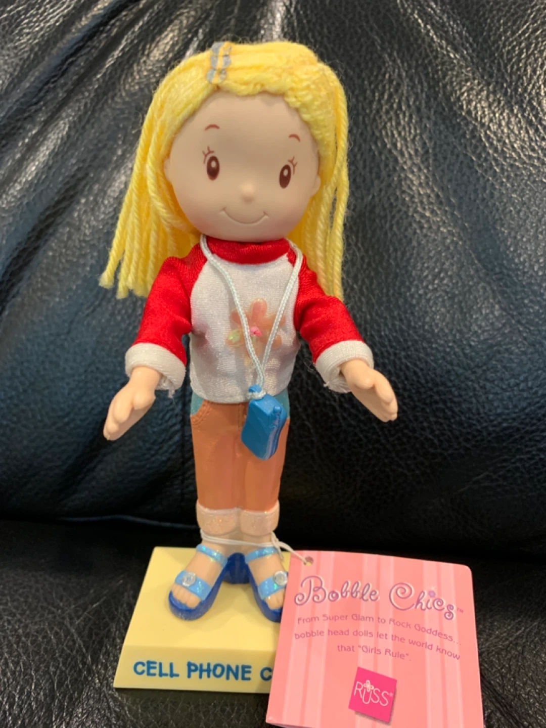 Russ Bobble Chics Cell Phone Cutie Doll - photo 4