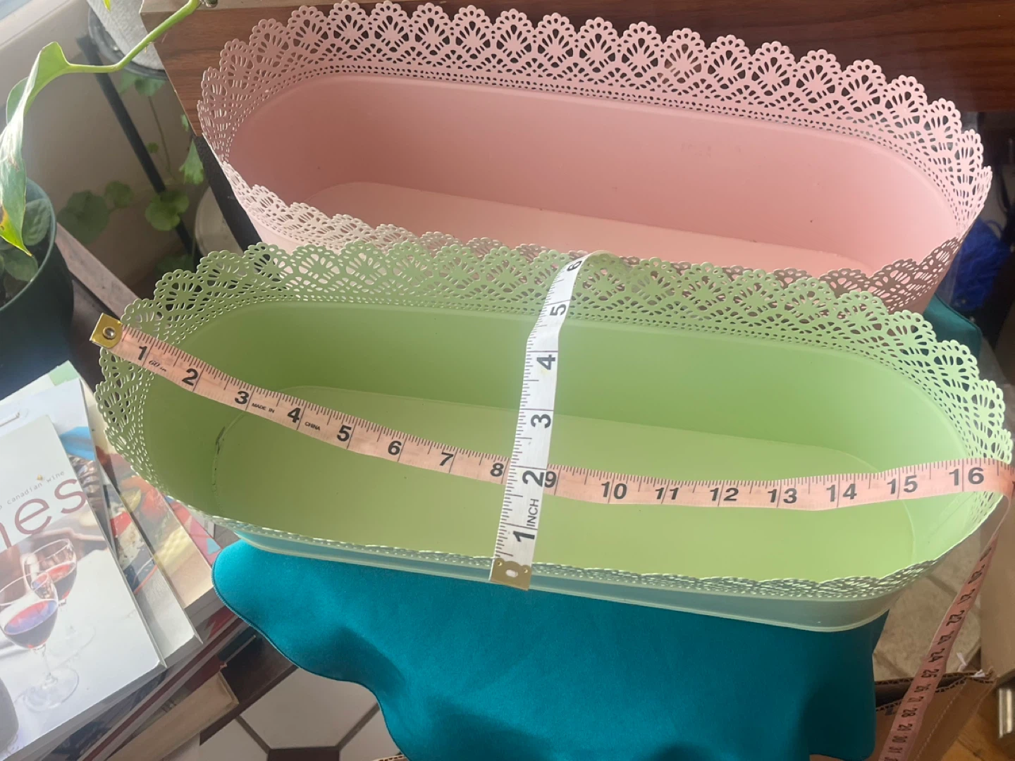 IKEA SKURAR Planters Set of 2 (Pink & Green) - photo 3