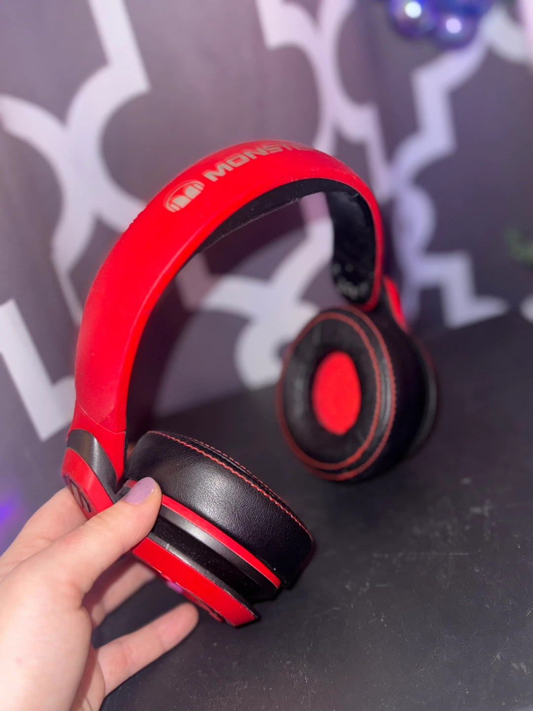 Red Monster Octagon Over-Ear Headphones - photo 2