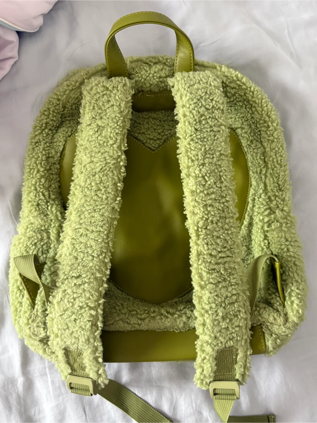 BerryQ ITA pin display Green Teddy Backpack with Clear Window - photo 2