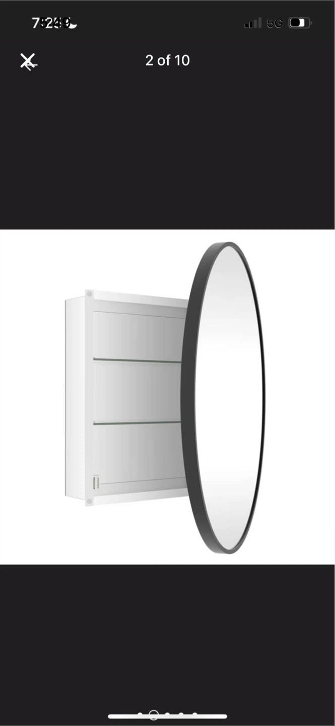 New Zuhair Framed Medicine Cabinet Mirror Adjustable - photo 2