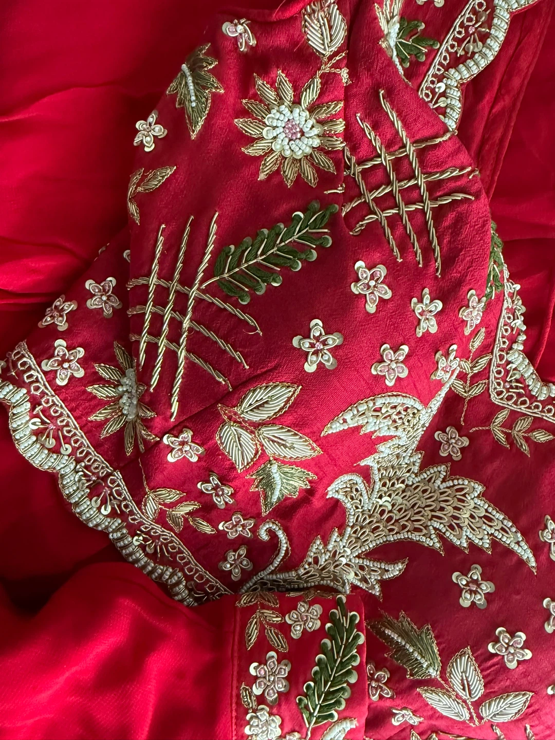 Brand New Embroidered Red Shanara Set with Jacket - photo 5