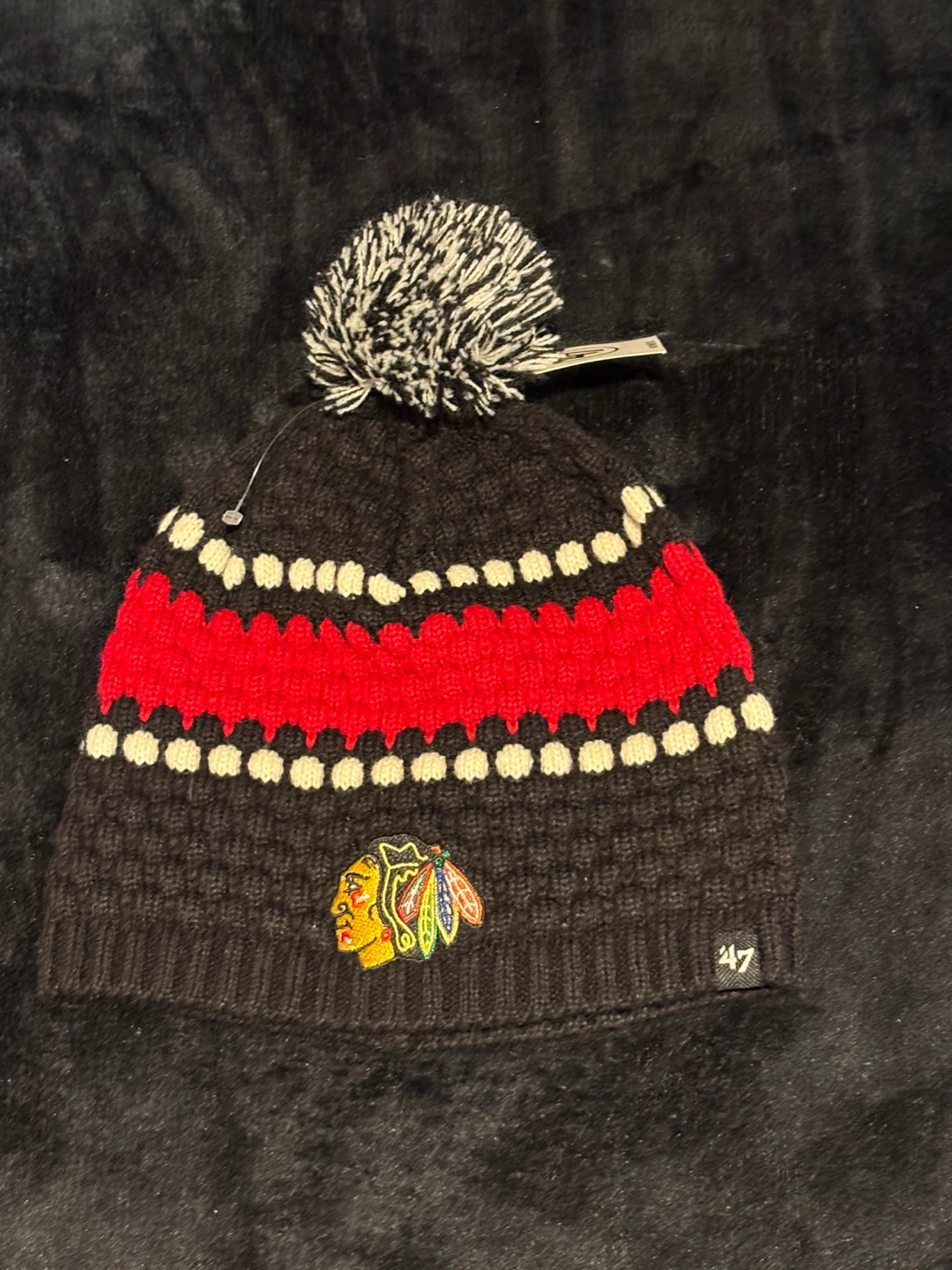 Chicago Blackhawks Knit Beanie with Pom - '47 Brand - photo 2