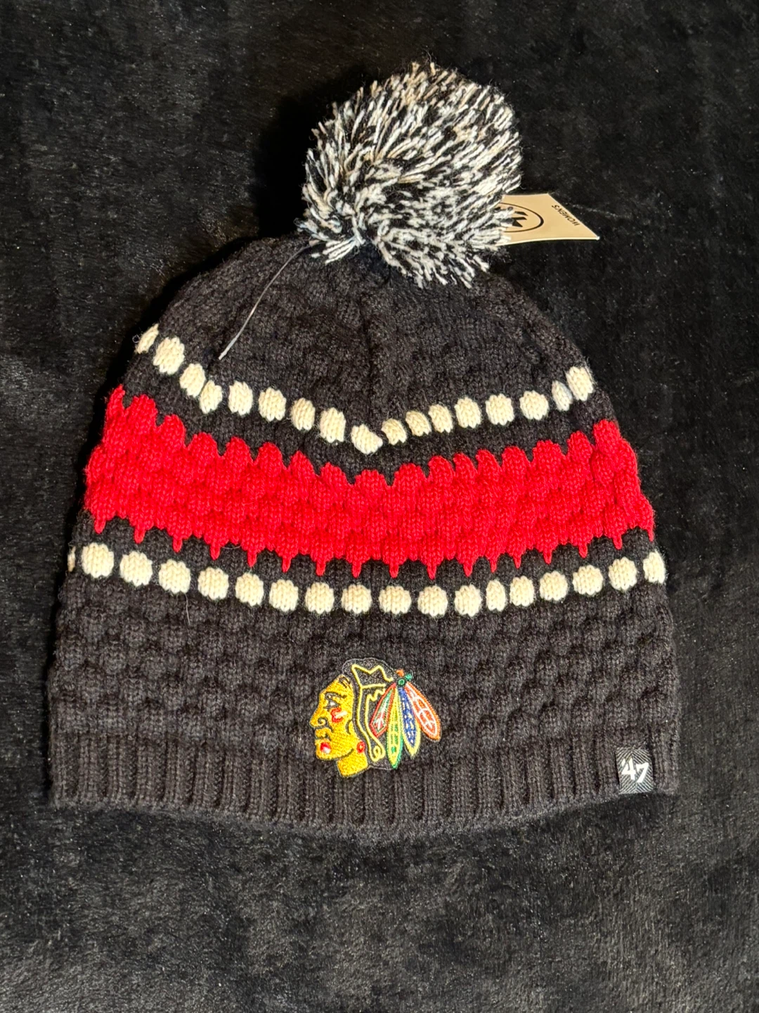 Chicago Blackhawks Knit Beanie with Pom - '47 Brand