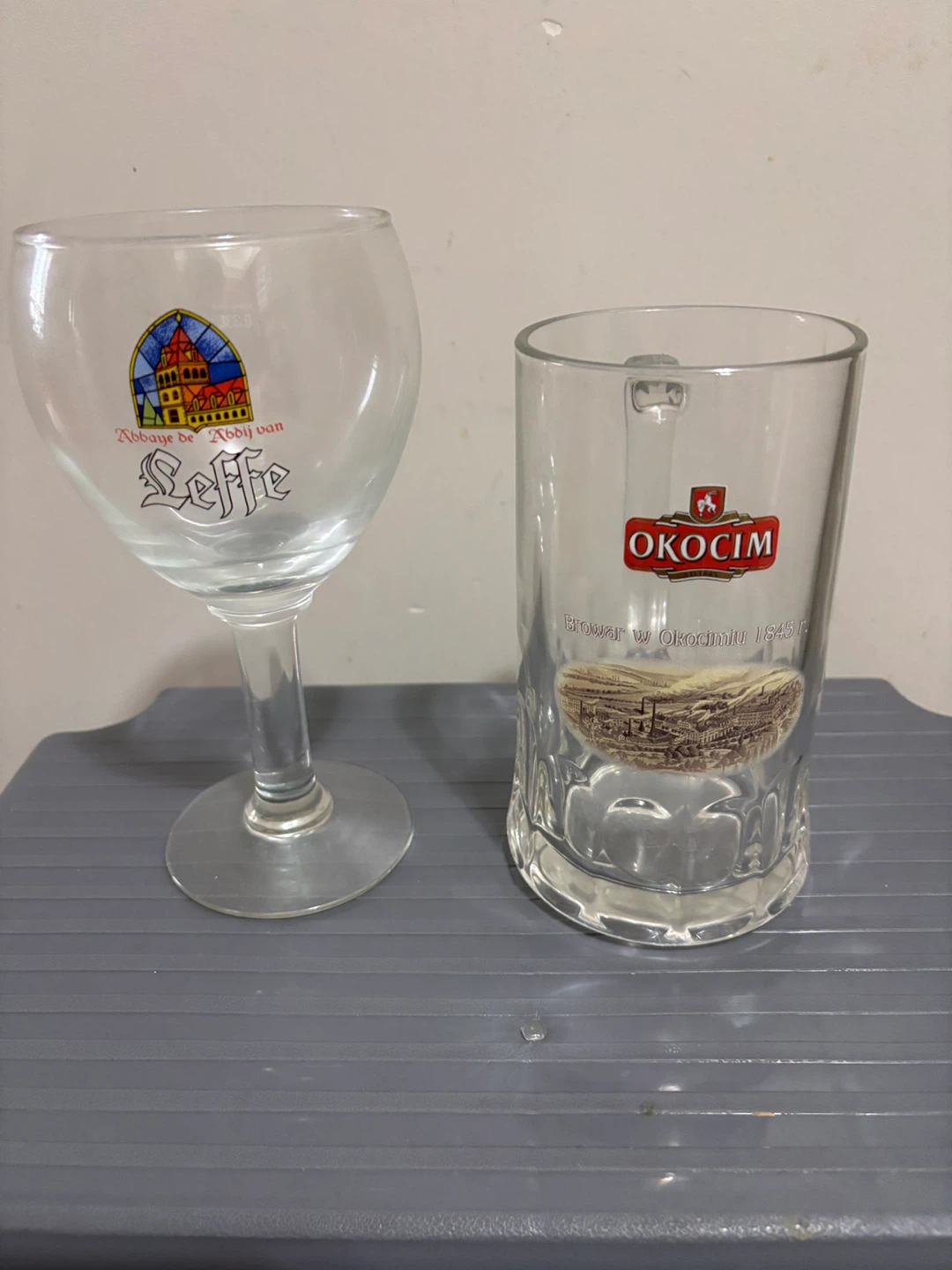 Leffe and Okocim Beer Glasses
