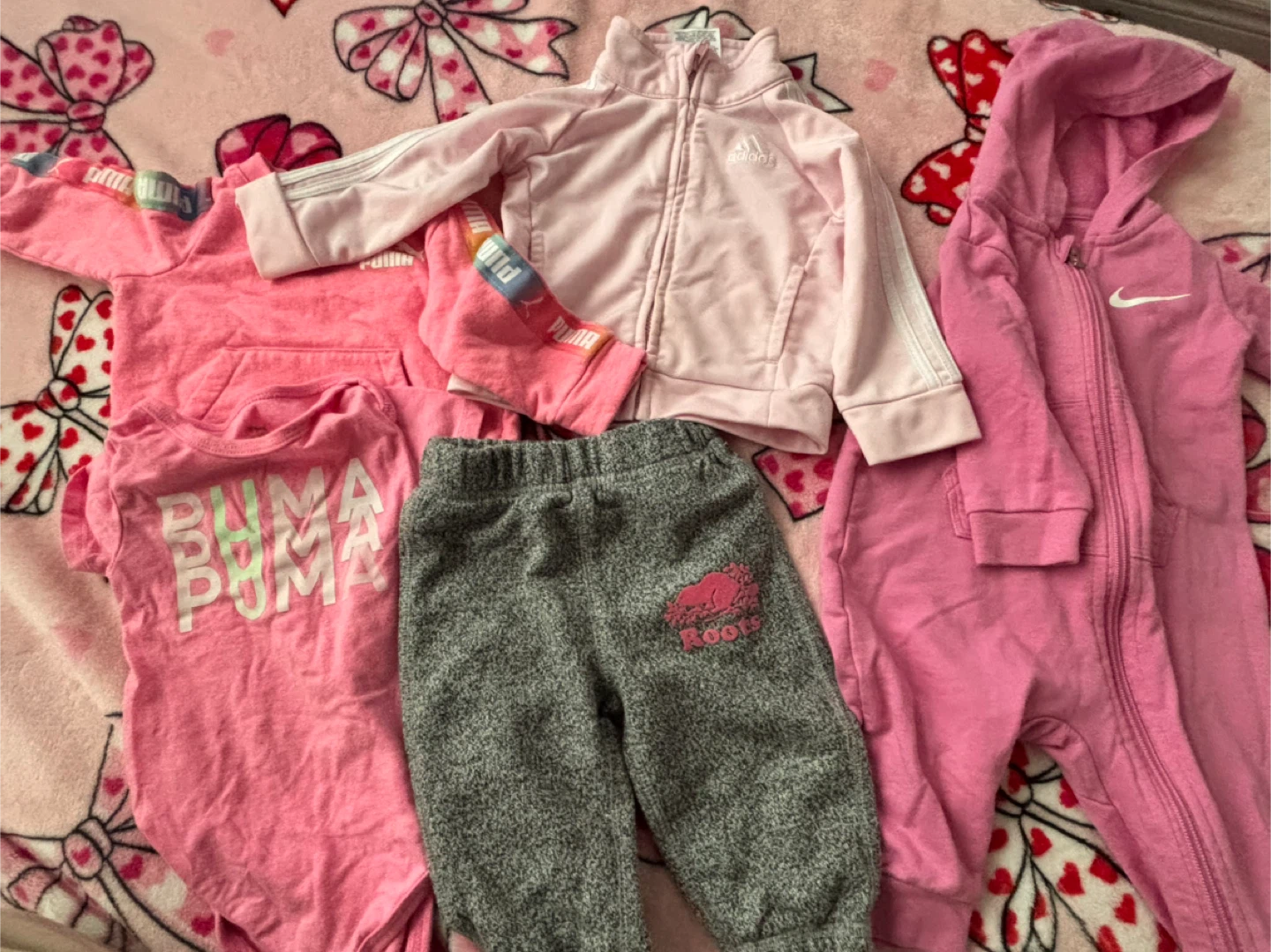 Baby Girl's Clothing Bundle - Puma, Adidas, Nike, Roots - photo 2