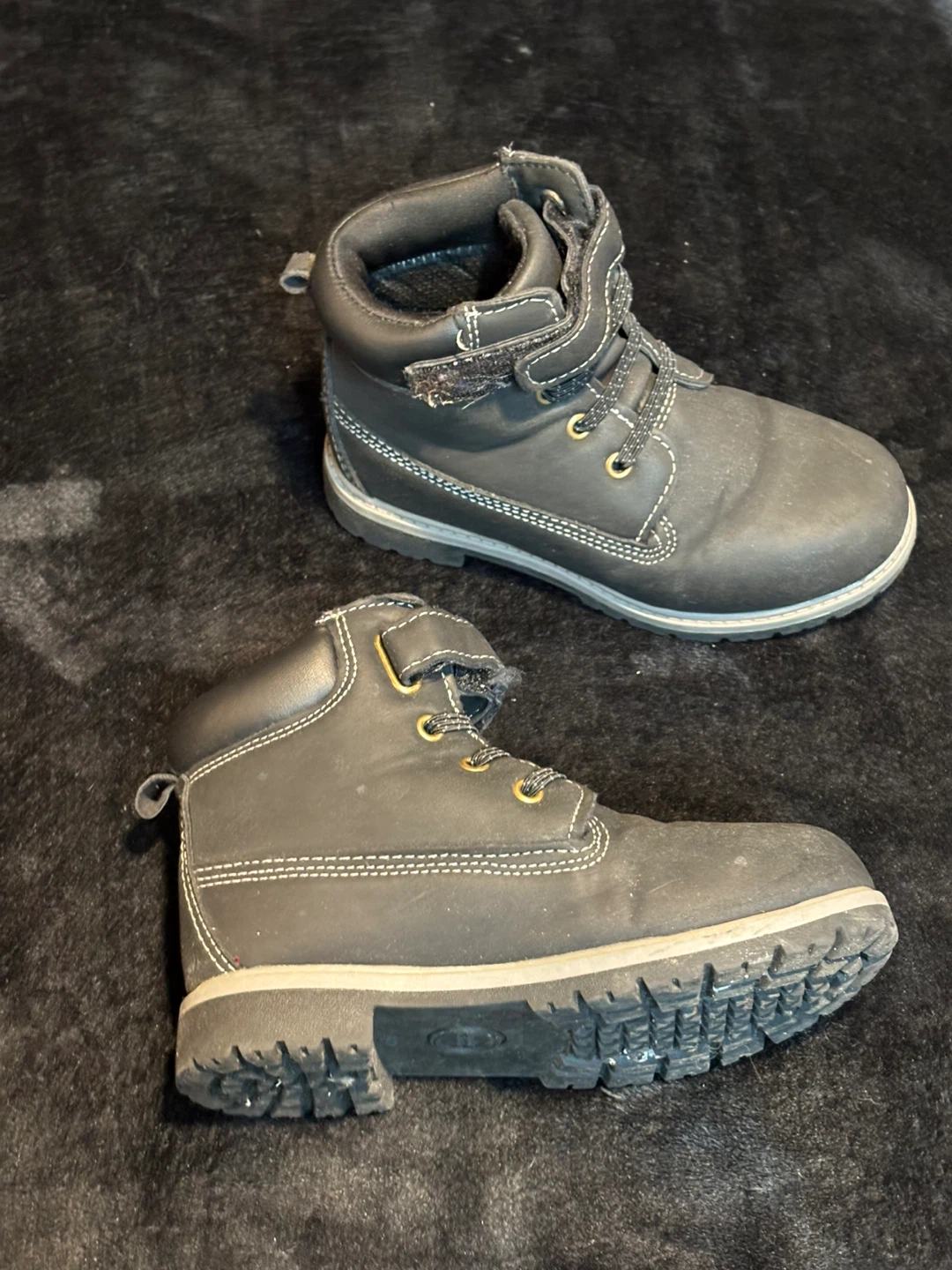 Black Youth Work Boots yelllow boots - photo 4