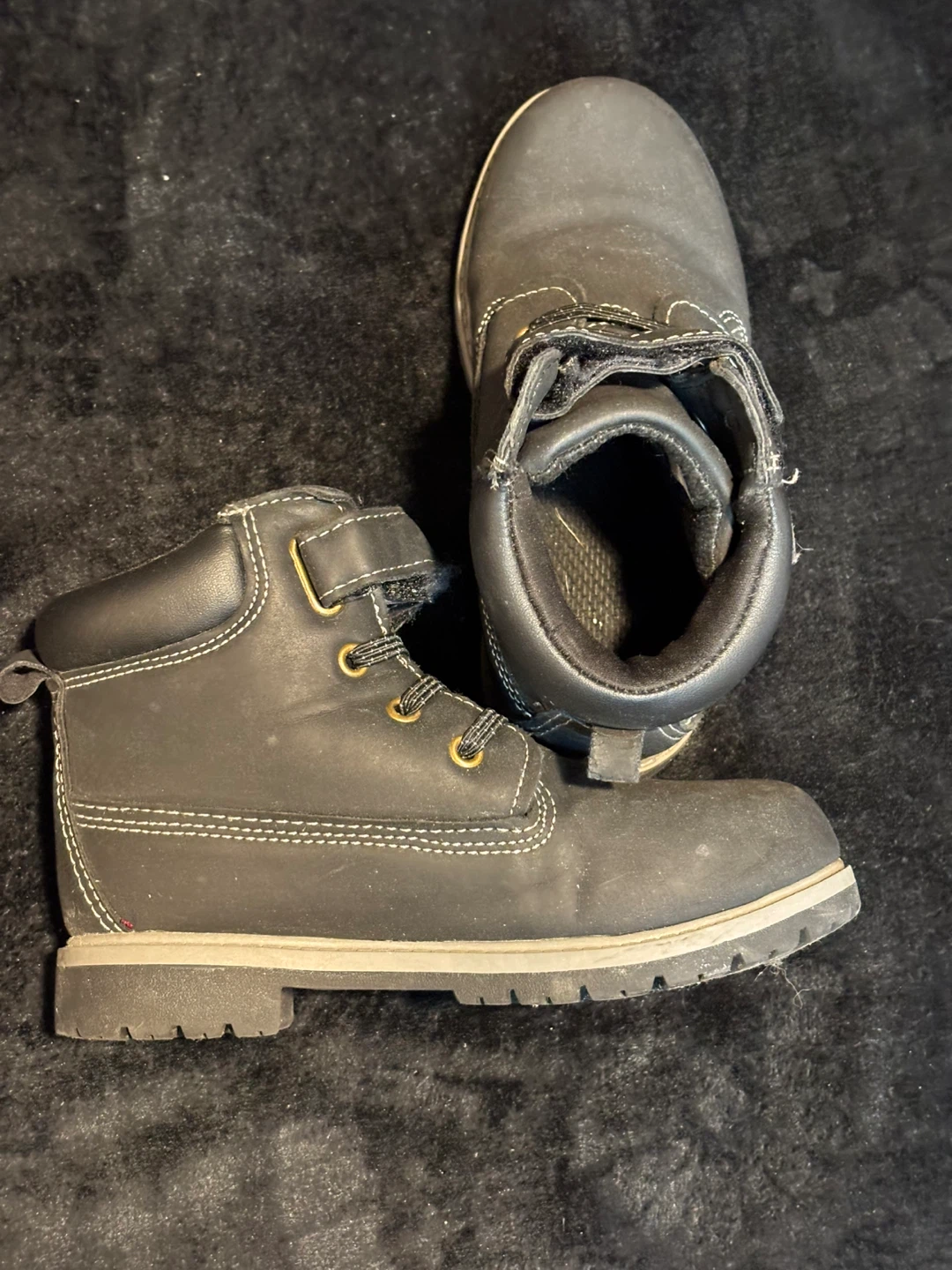 Black Youth Work Boots yelllow boots - photo 2