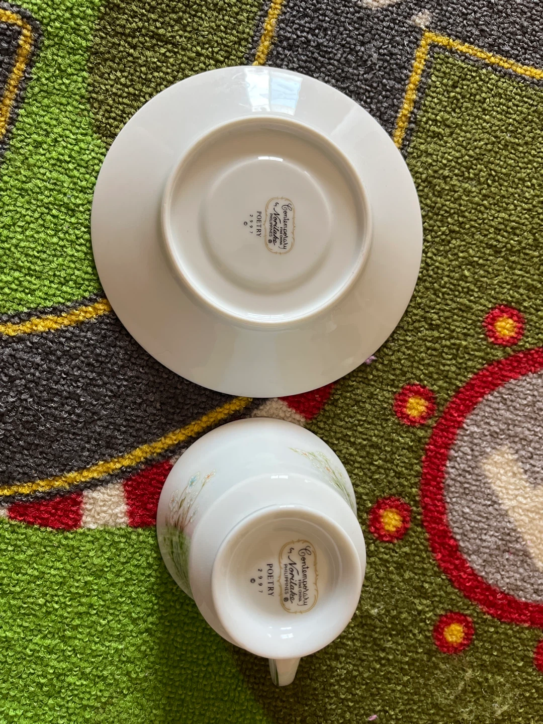 Continental Fine China "Poetry" Tea Cup and Saucer Set - photo 2