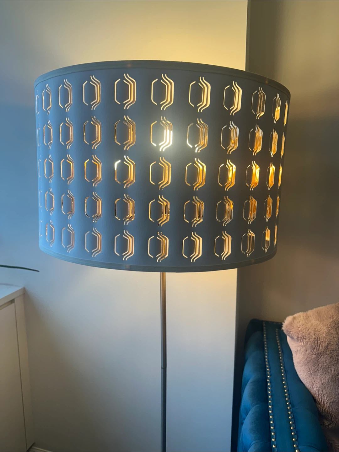 Floor Lamp with Cut-out Drum Shade - photo 2