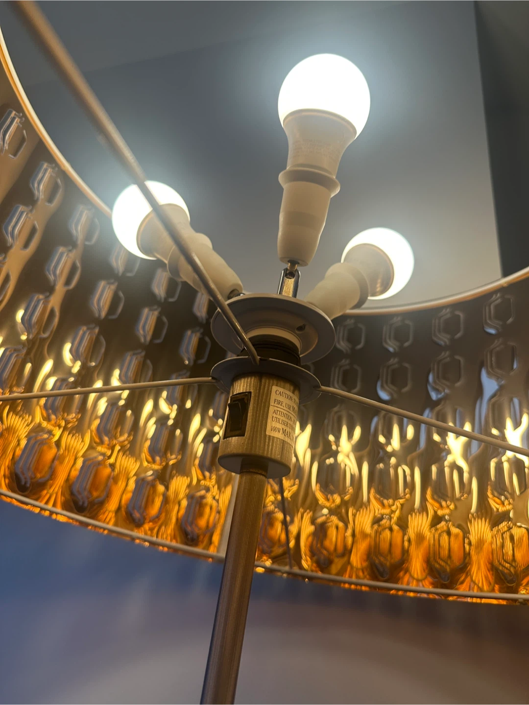Floor Lamp with Cut-out Drum Shade - photo 3