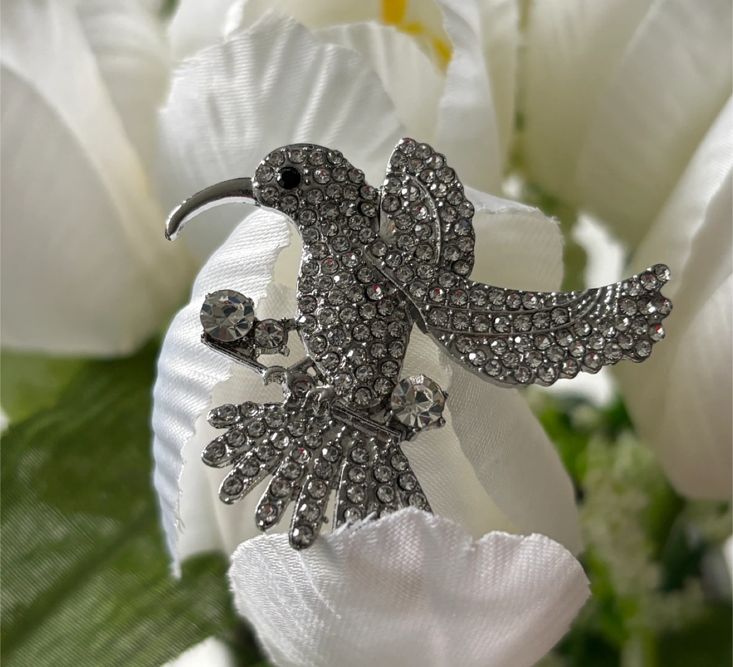 Beautiful Sparkly Hummingbird Brooch Pin! - photo 2