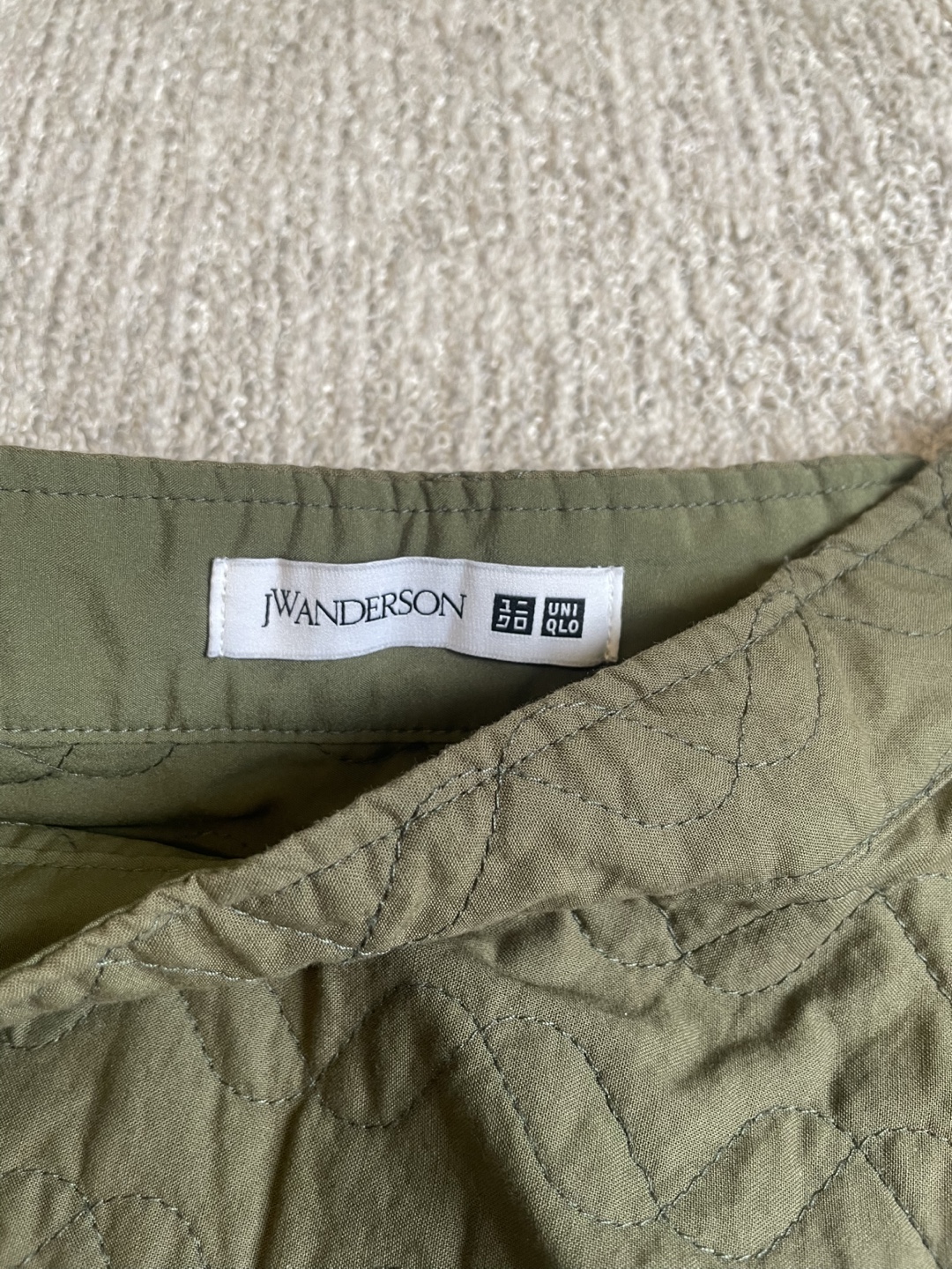 Uniqlo JW Anderson Quilted Skirt - Olive Green