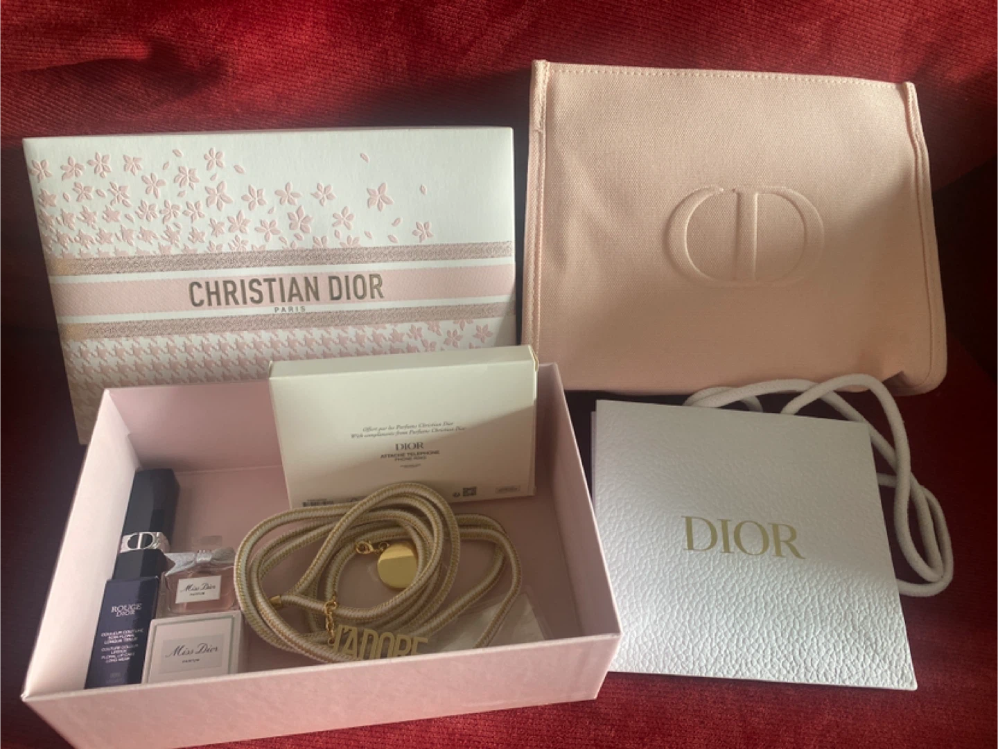 Dior Rouge Dior Lipstick mini & Miss Dior Perfume mini