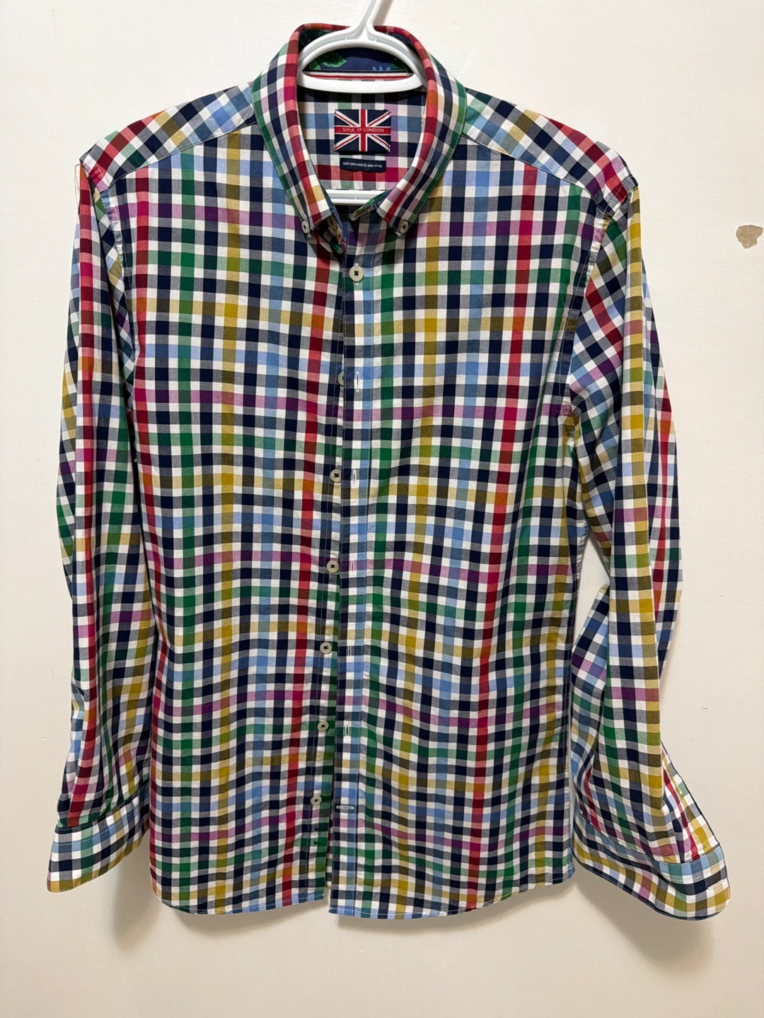 Soul of London Men's Semi-Fitted Checkered Shirt - photo 2