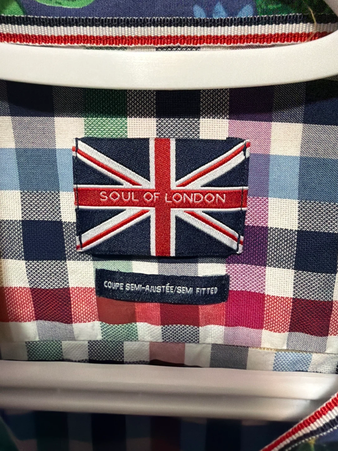 Soul of London Men's Semi-Fitted Checkered Shirt - photo 3