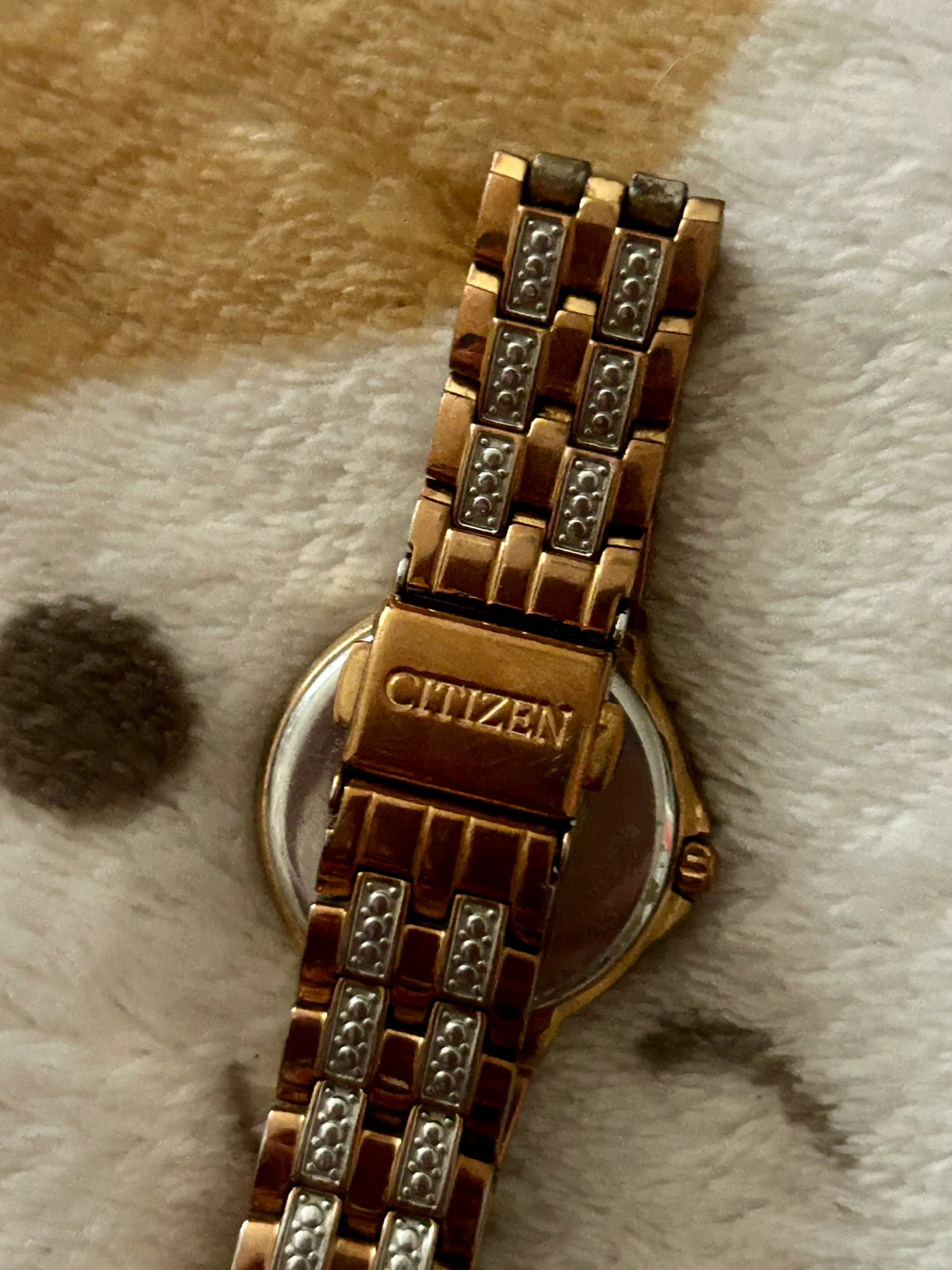 CITIZEN WOMENS ECO-DRIVE PINK-GOLD SWAROVSKI CRYSTAL WATCH - photo 2