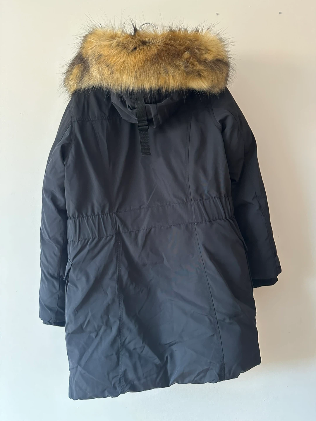 Roots Canada Black Parka Coat with Fur Hood - photo 2