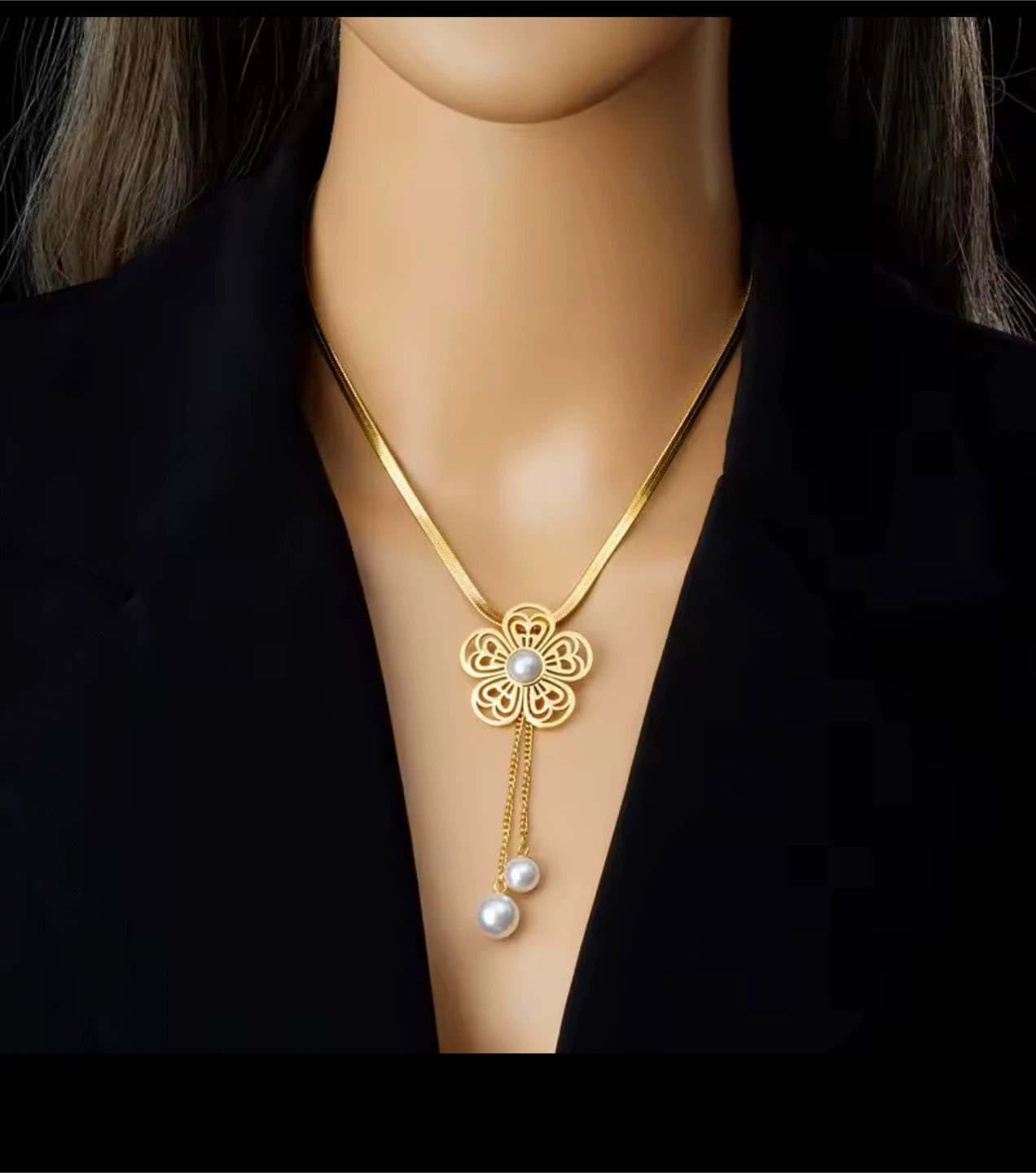 18k gold plated stainless steel set - photo 3