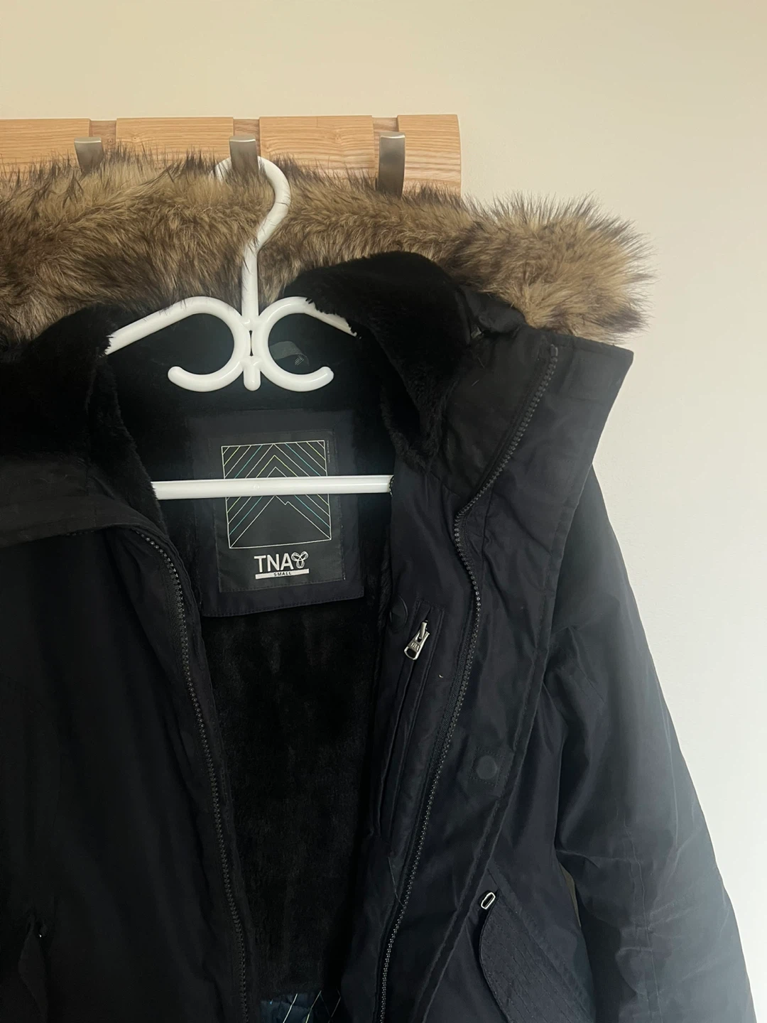 TNA Black Winter Parka with Fur Hood - photo 2