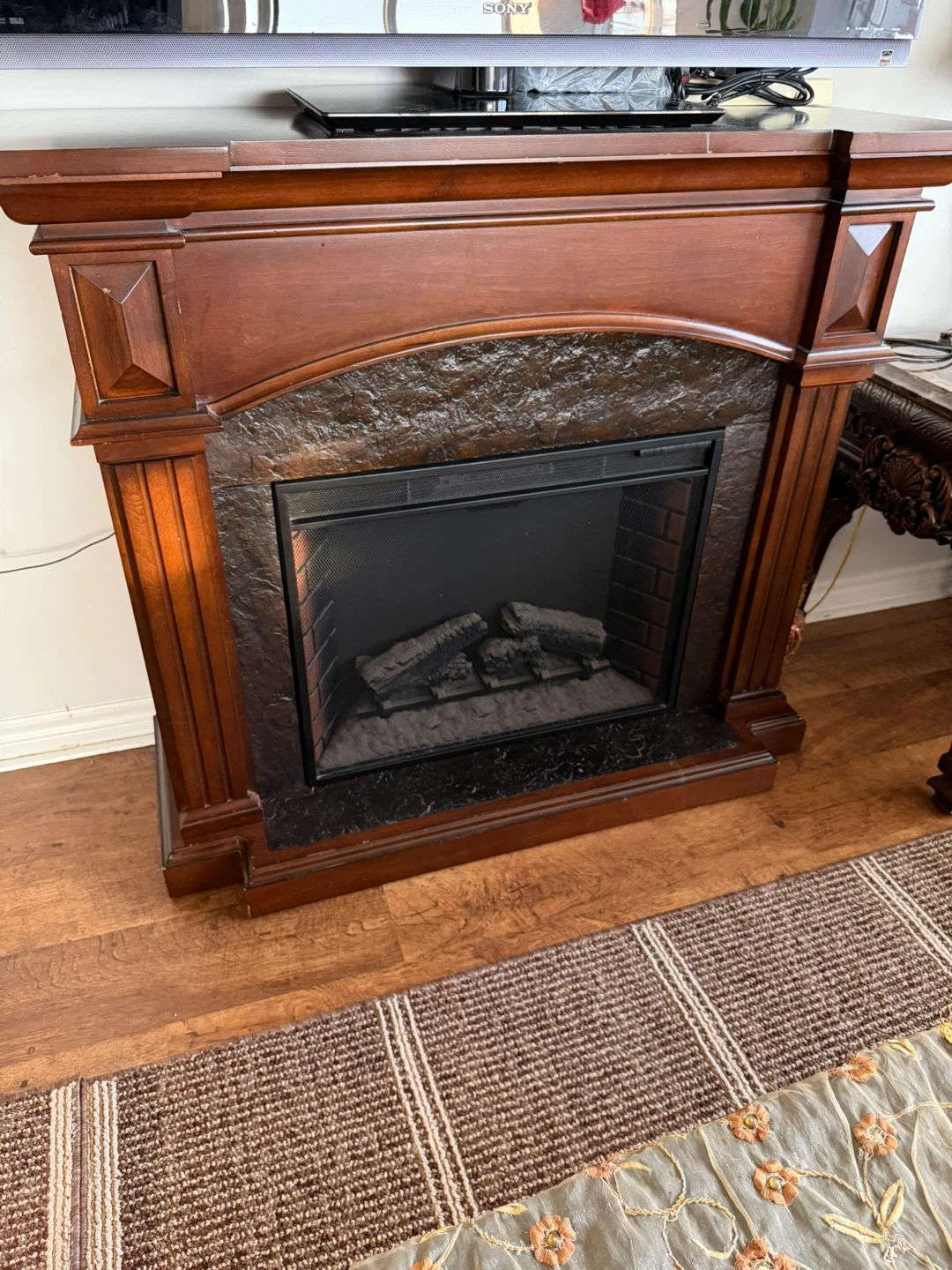 Wooden Electric Fireplace