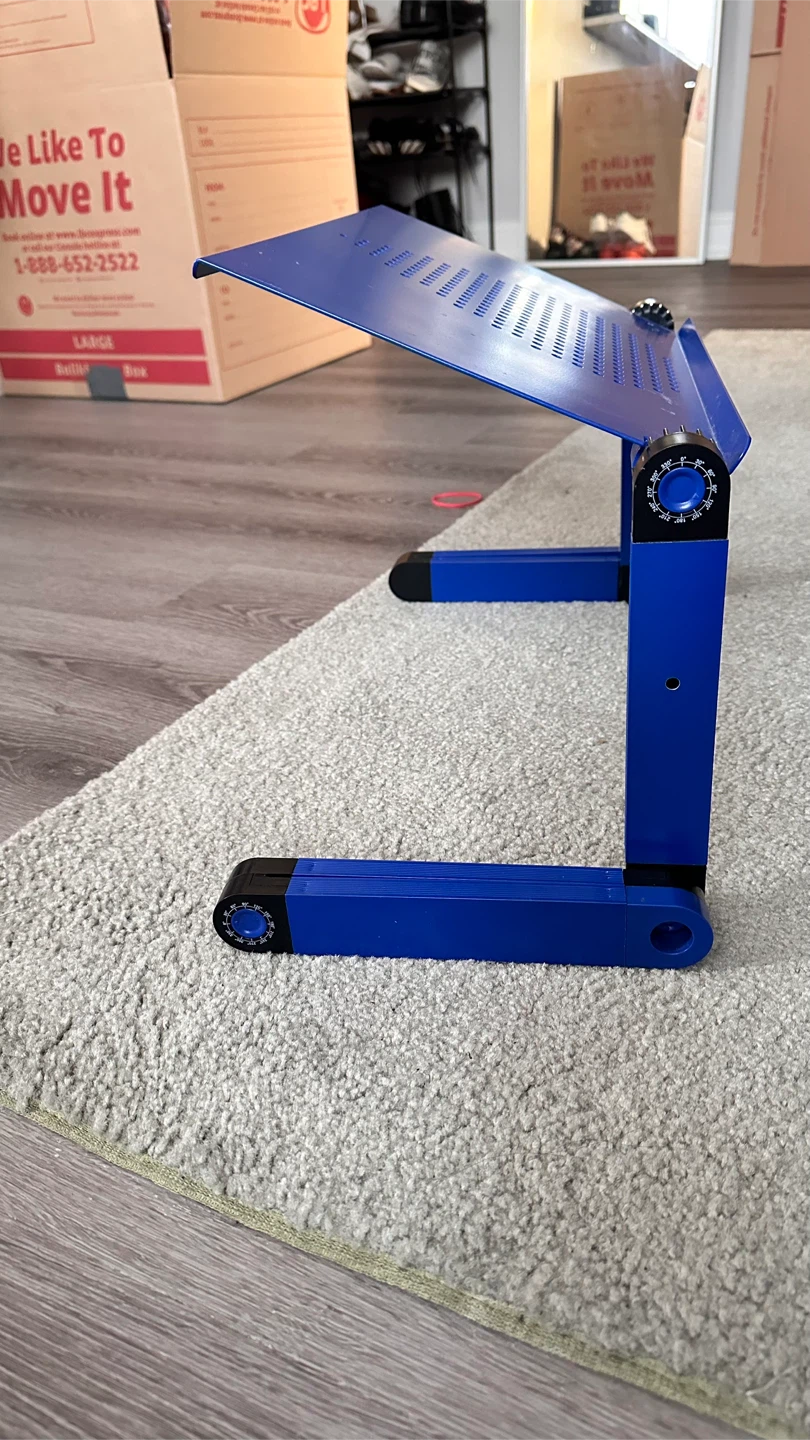 Blue Adjustable Laptop Desk Stand - photo 2