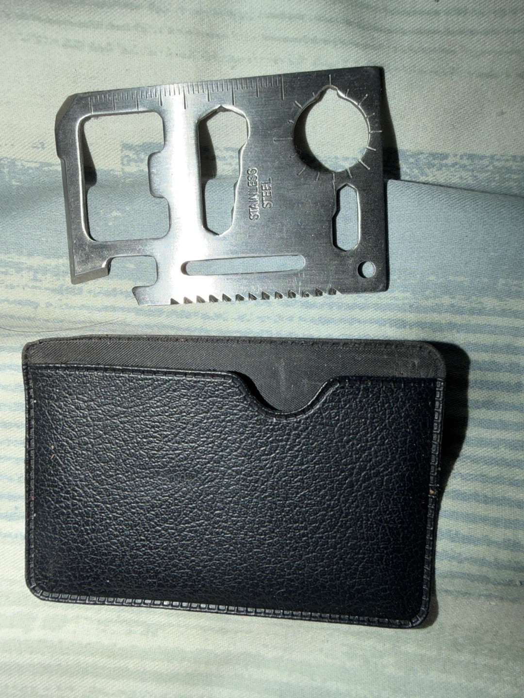 Stainless Steel Multi-Tool Card with Wallet Sleeve