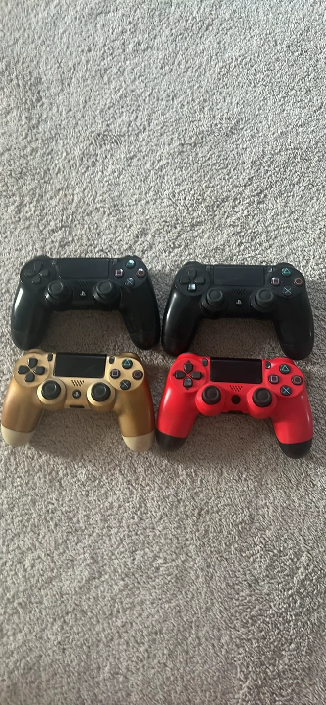 Four PlayStation 4 Controllers