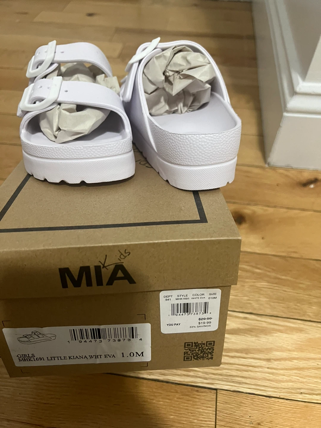 MIA Little Kiana EVA Slides - White - photo 3
