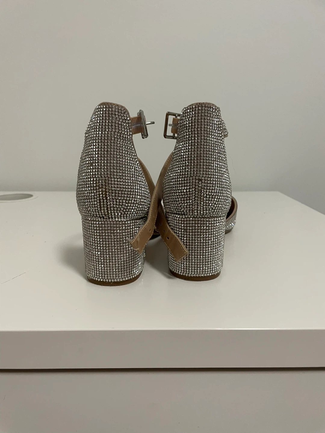 Steve Madden Glitter Heels with Ankle Strap