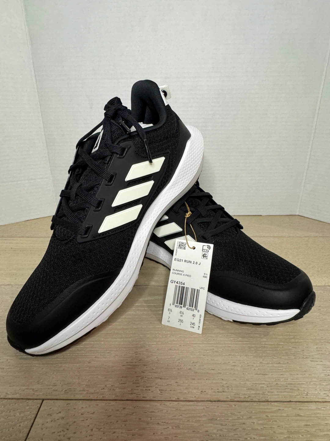 Adidas EQ21 Run 2.0 J Running Shoes - Black/White - photo 2