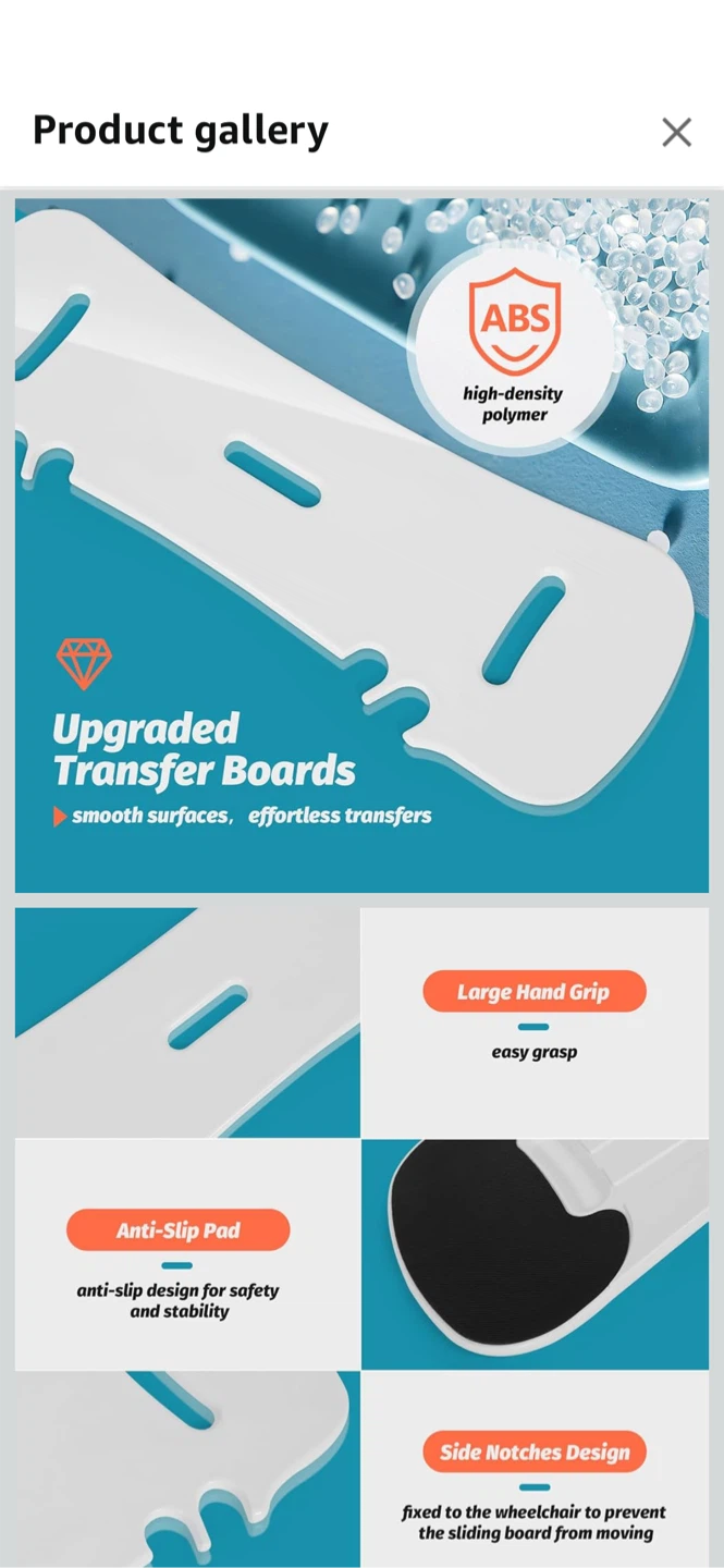 New New Slide Transfer Board, Slide Board for Wheelchair - photo 2