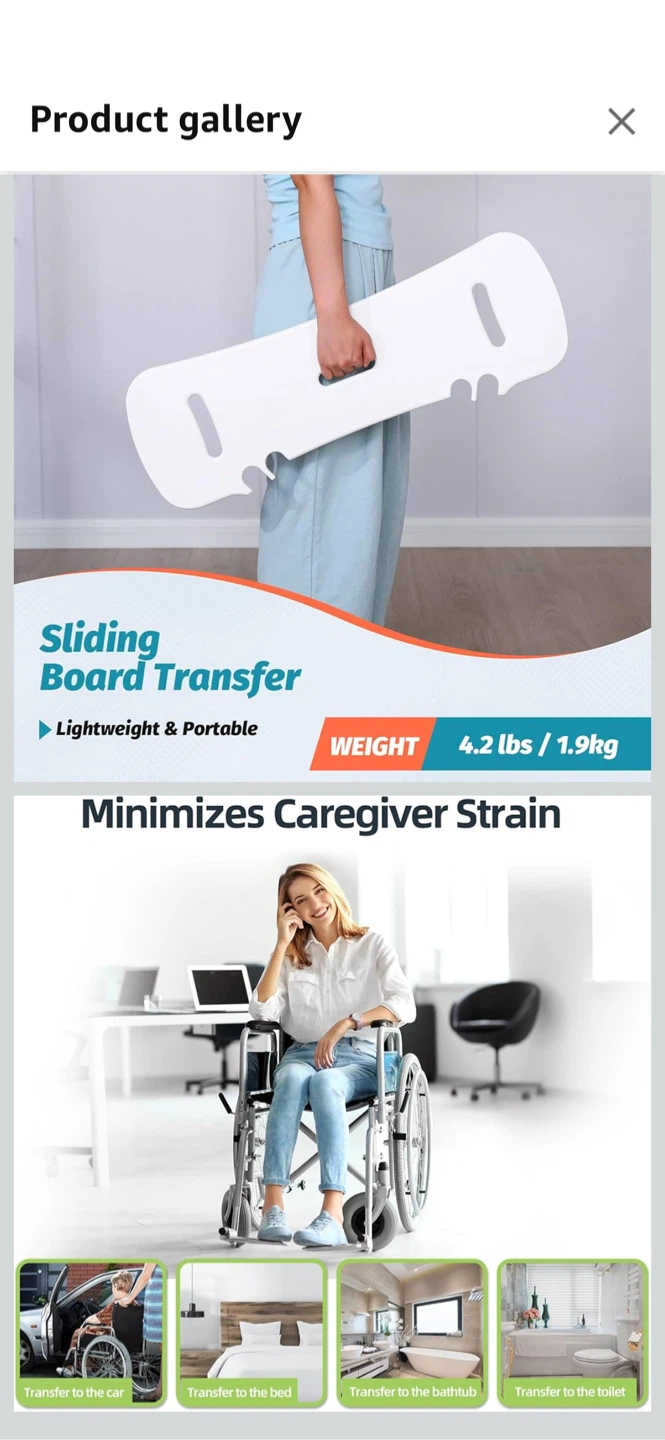 New New Slide Transfer Board, Slide Board for Wheelchair - photo 5