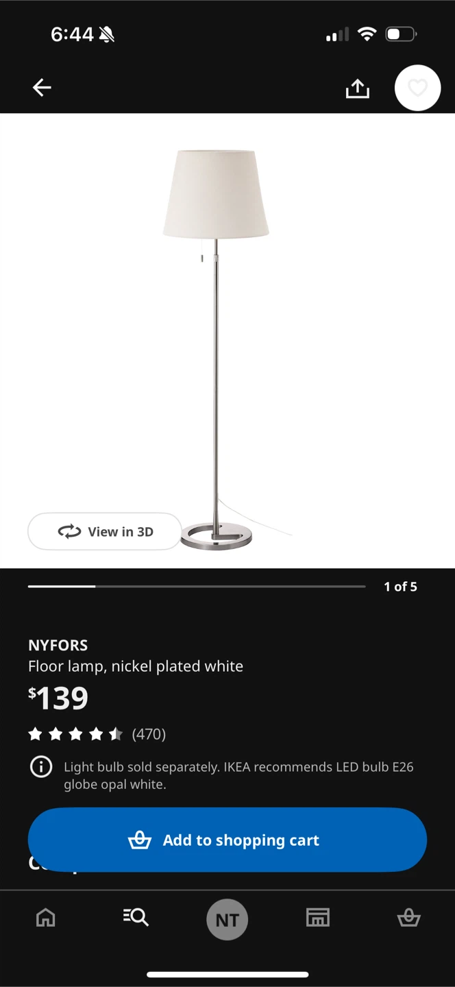 IKEA NYFORS Floor Lamp - photo 3