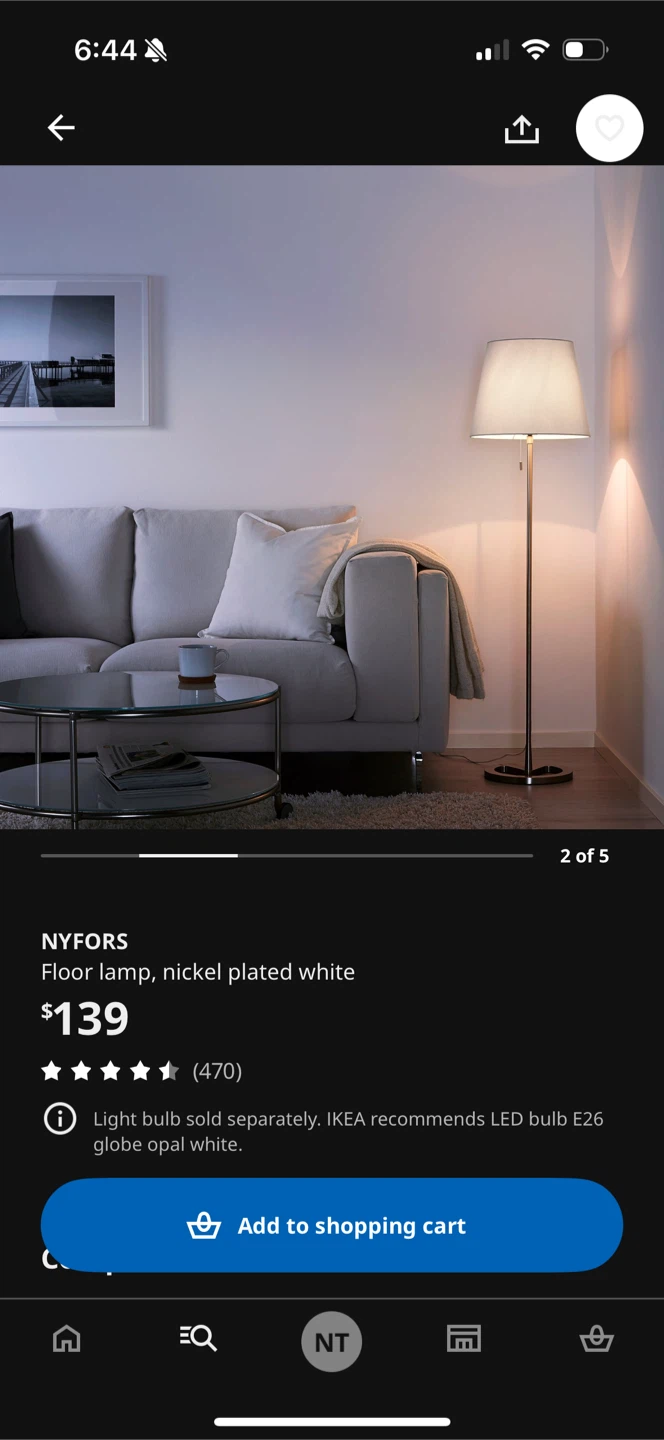 IKEA NYFORS Floor Lamp - photo 4