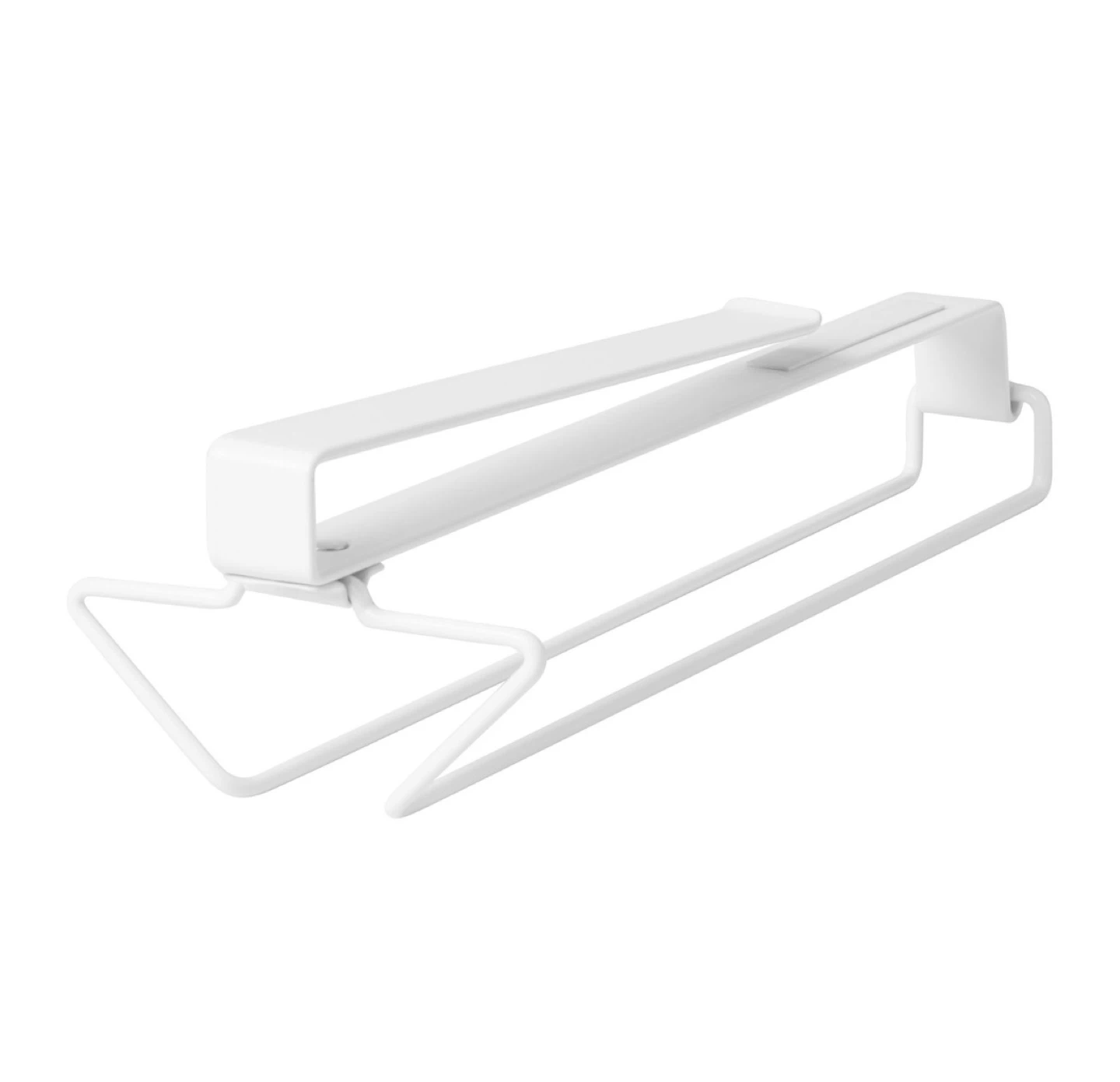 White Under Shelf Wine Glass Rack Holder - photo 4