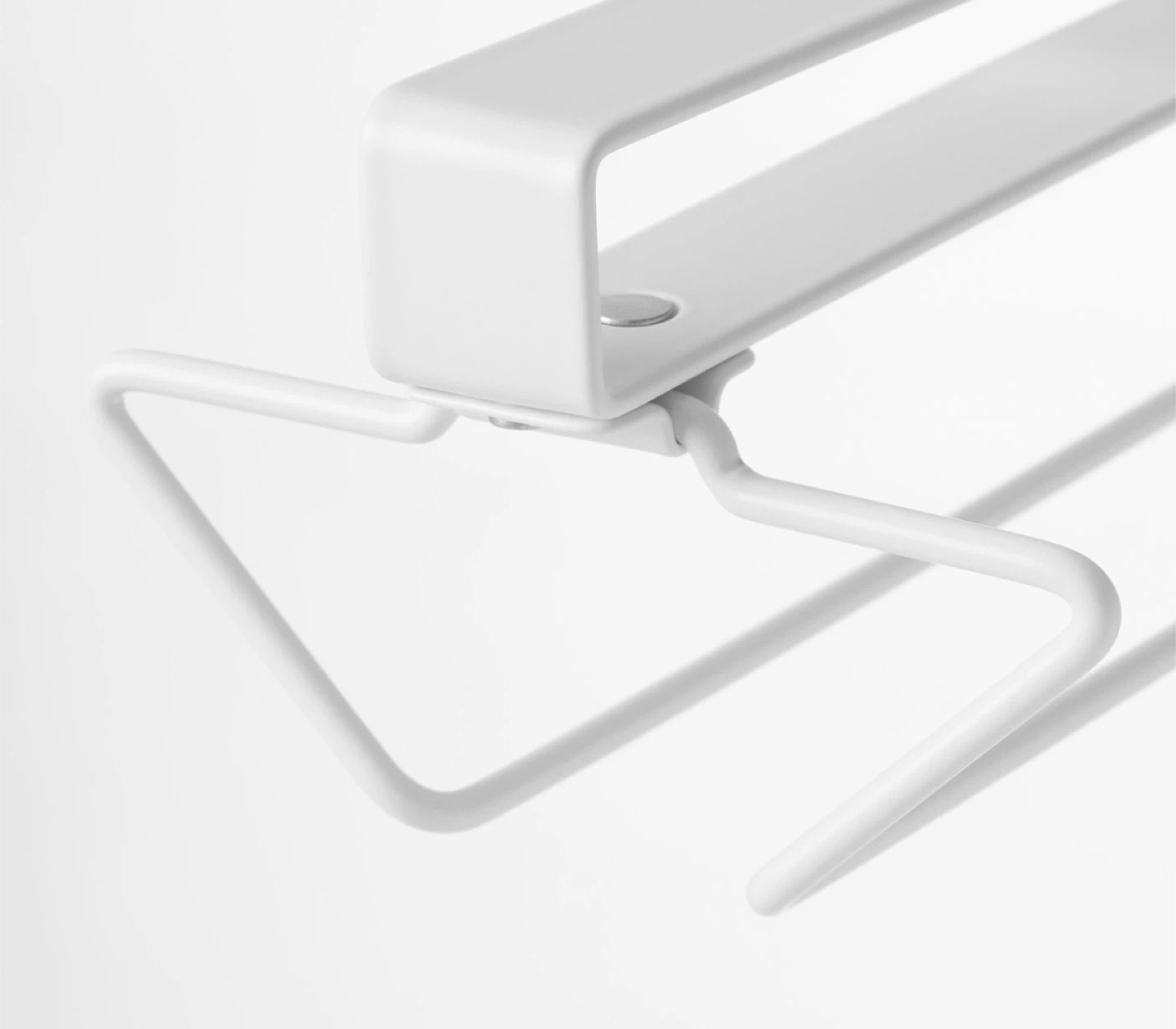 White Under Shelf Wine Glass Rack Holder - photo 3