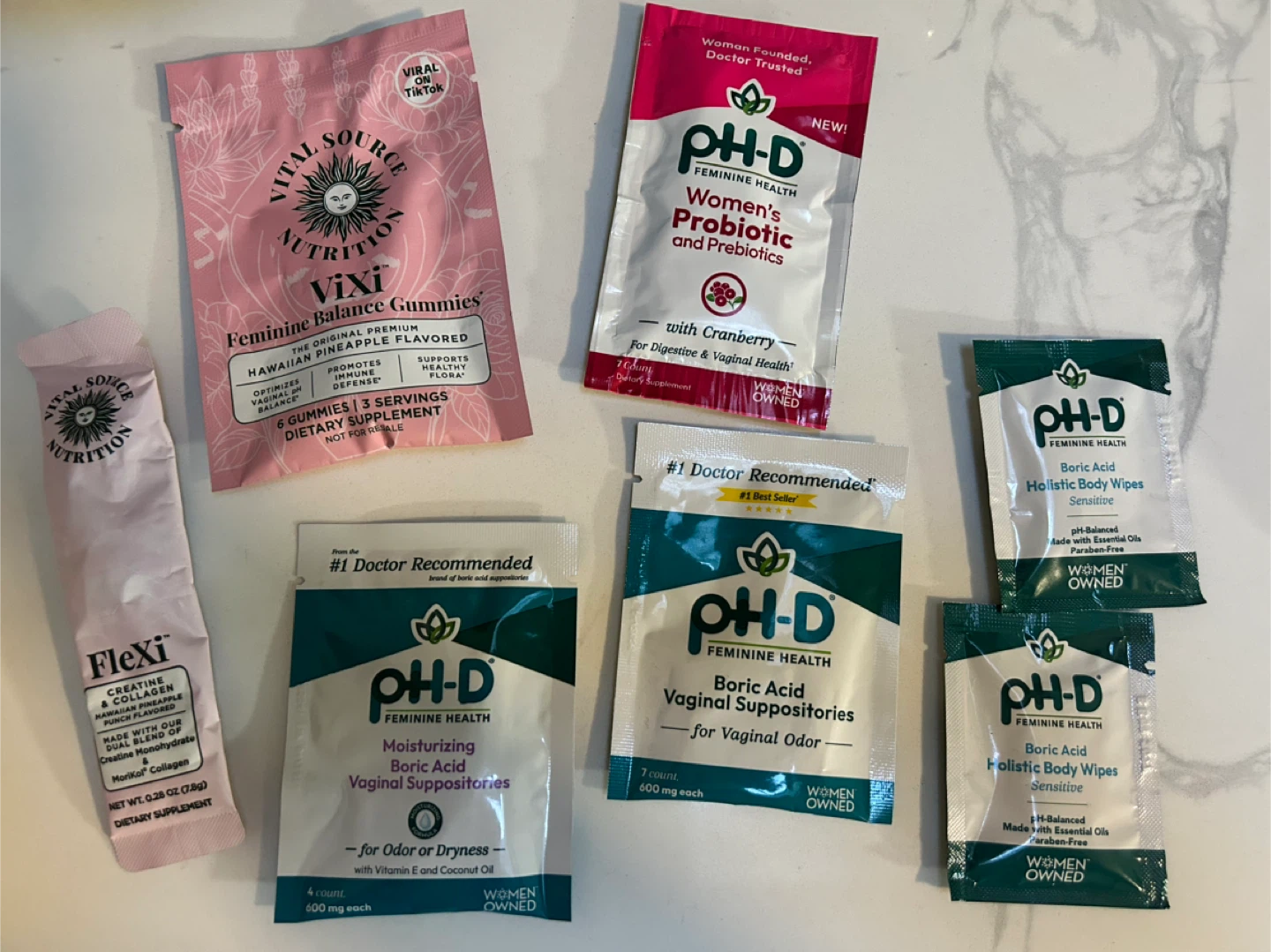 Feminine Health Boric Acid & Wipes, Vital Source Gummies