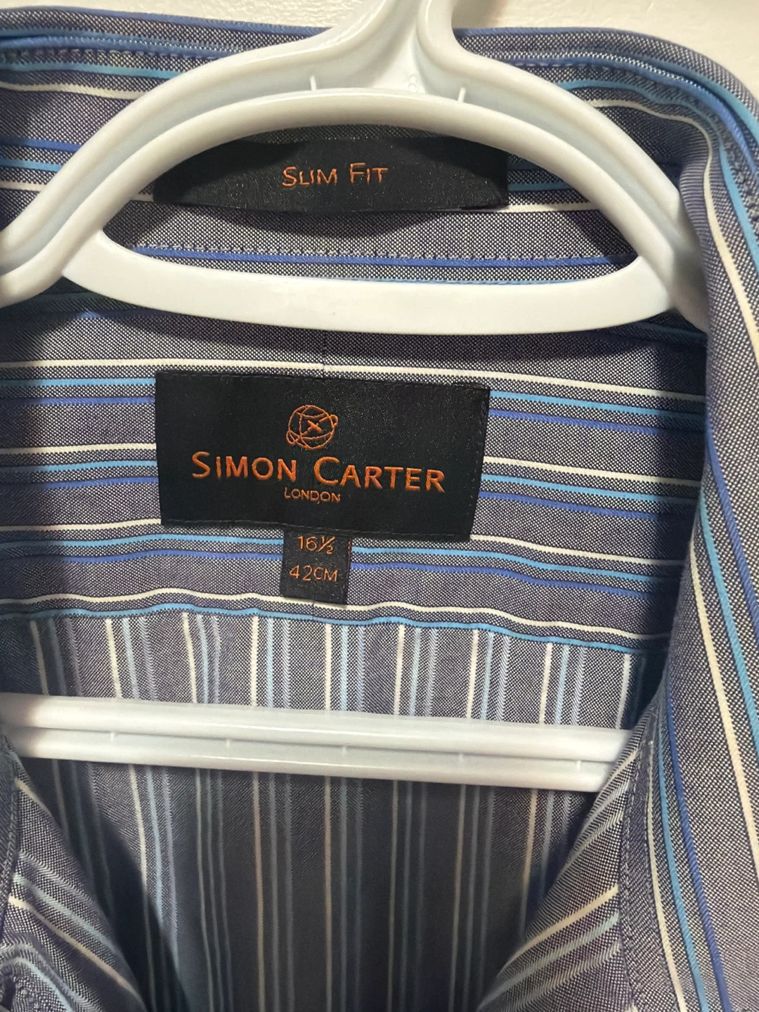 Slim Fit Striped Dress Shirt - Size 16.5" / 42cm - photo 2