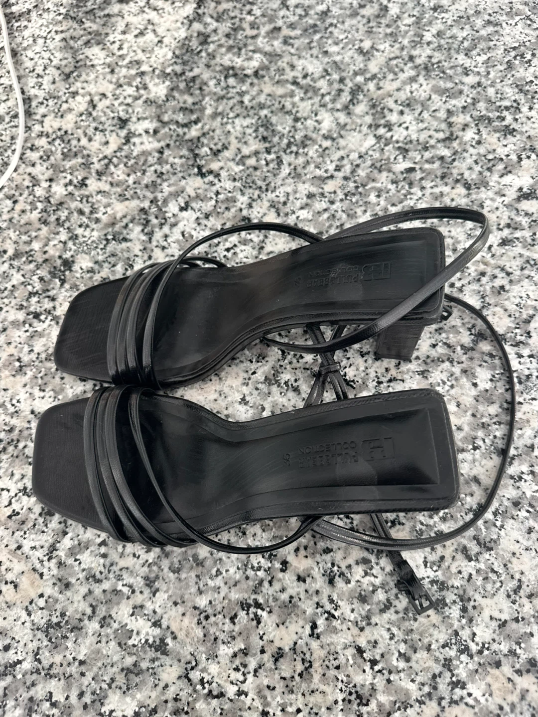 Pull&Bear Black Strappy Block Heel Sandals Size 8 - photo 4