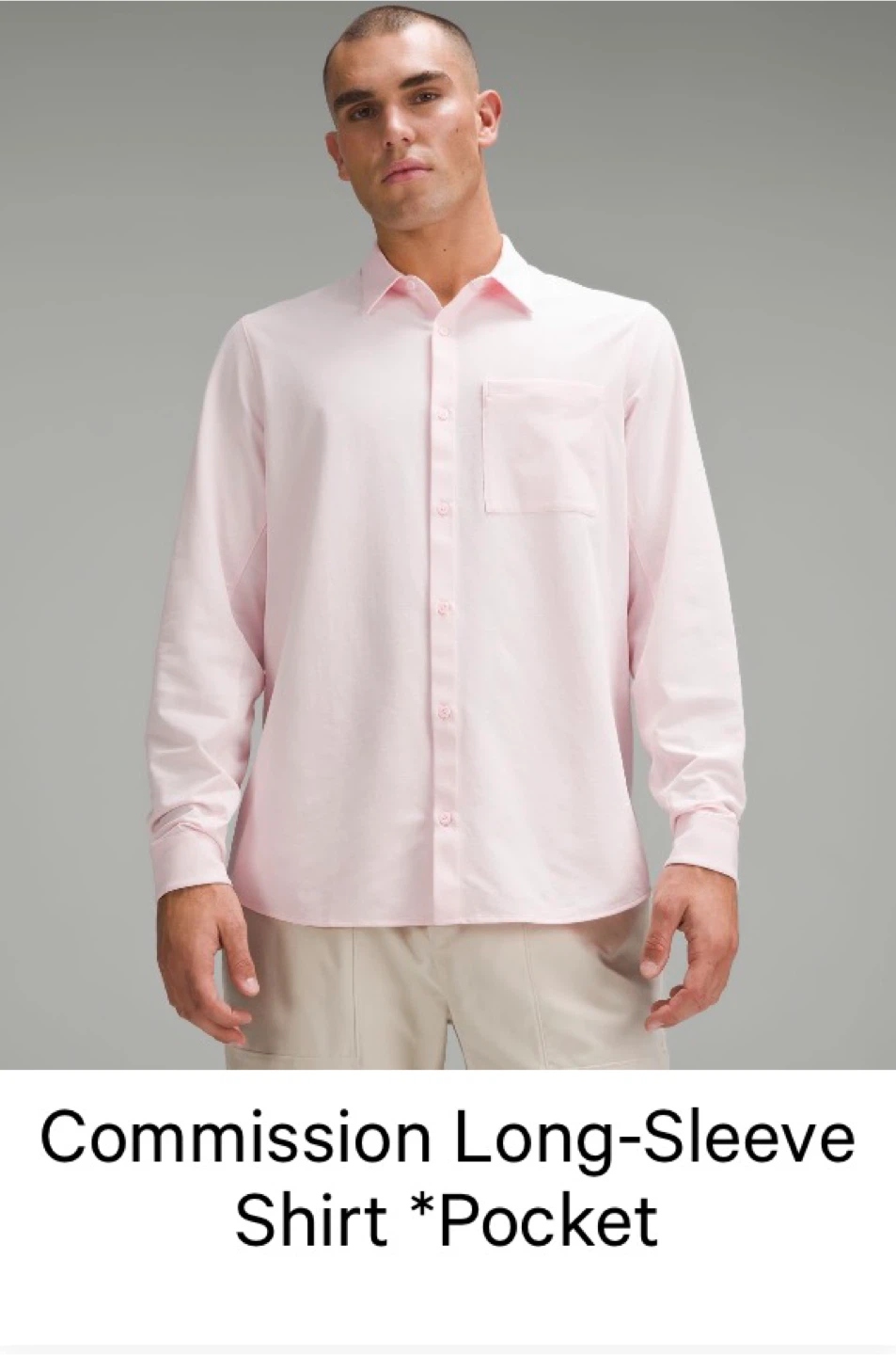 Lululemon Commission Long-Sleeve Shirt Pink