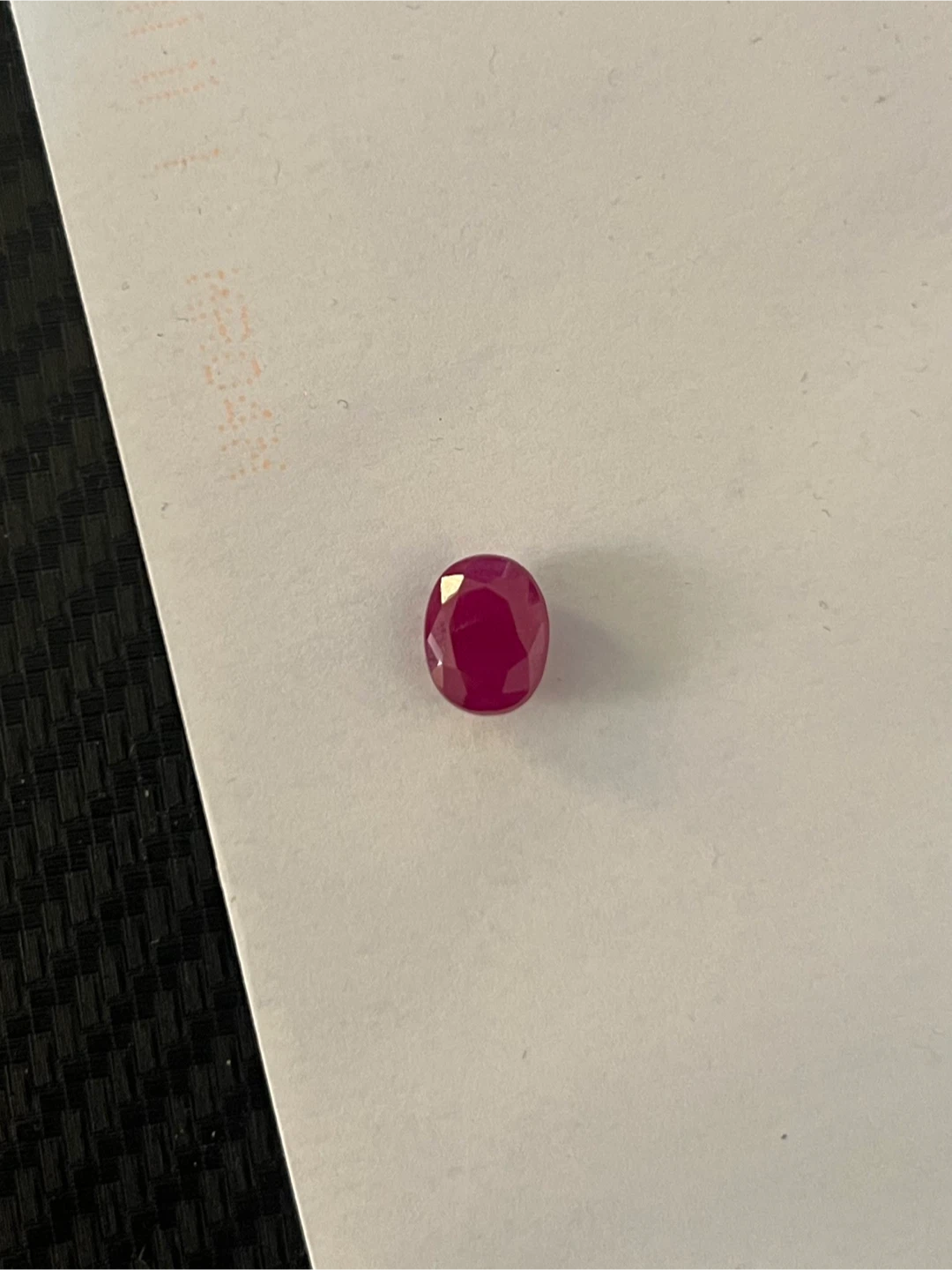 Natural Ruby Gemstone - Oval Faceted, 5.26 Carats