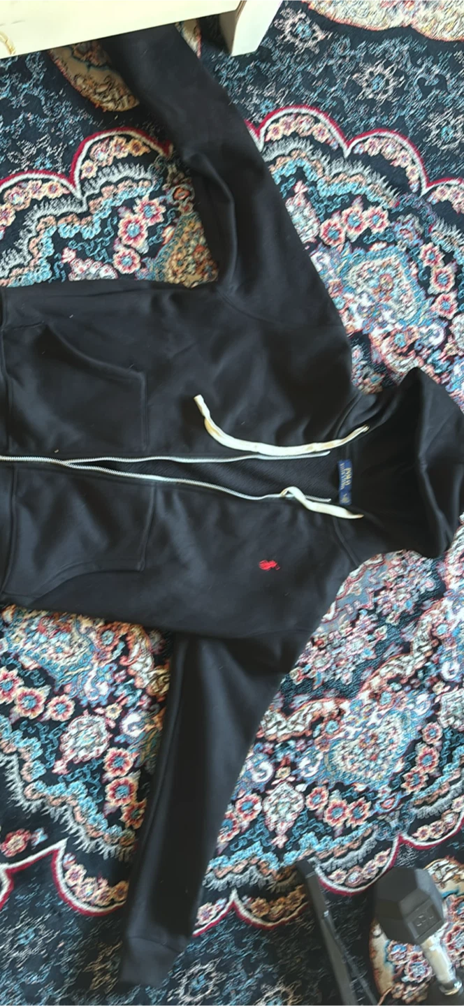 Polo Ralph Lauren Black Zip-Up Hoodie