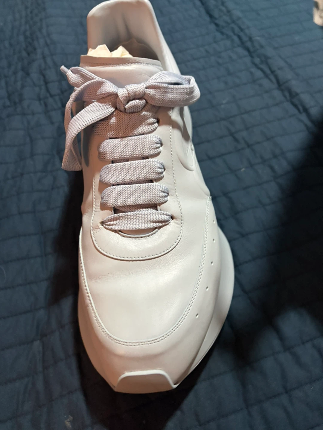 Alexander McQueen Nappa Sprint Sneakers - Silver/Blue - Size 46 - photo 4