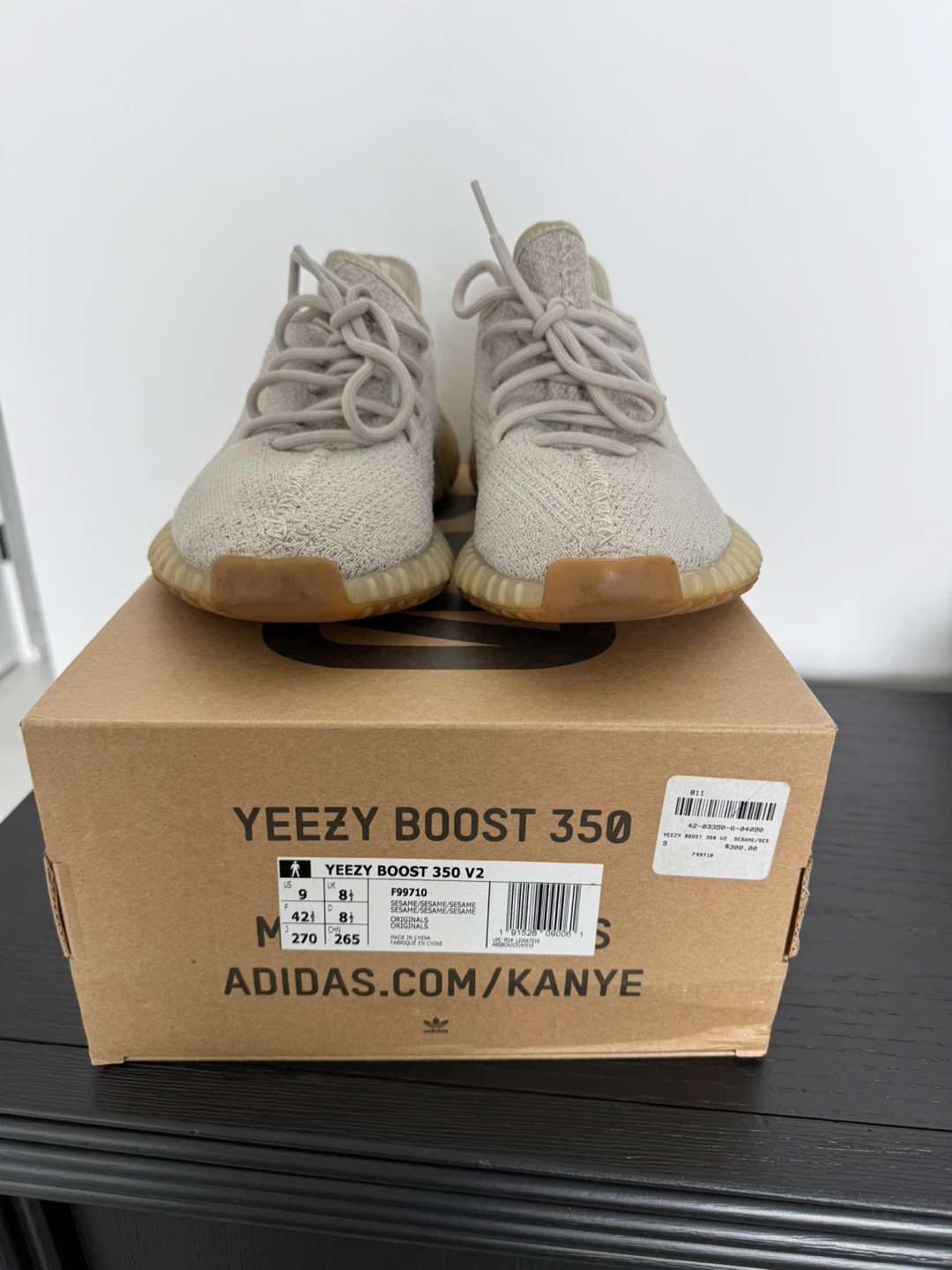 Adidas Yeezy Boost 350 V2 Sesame Size 9 - photo 2