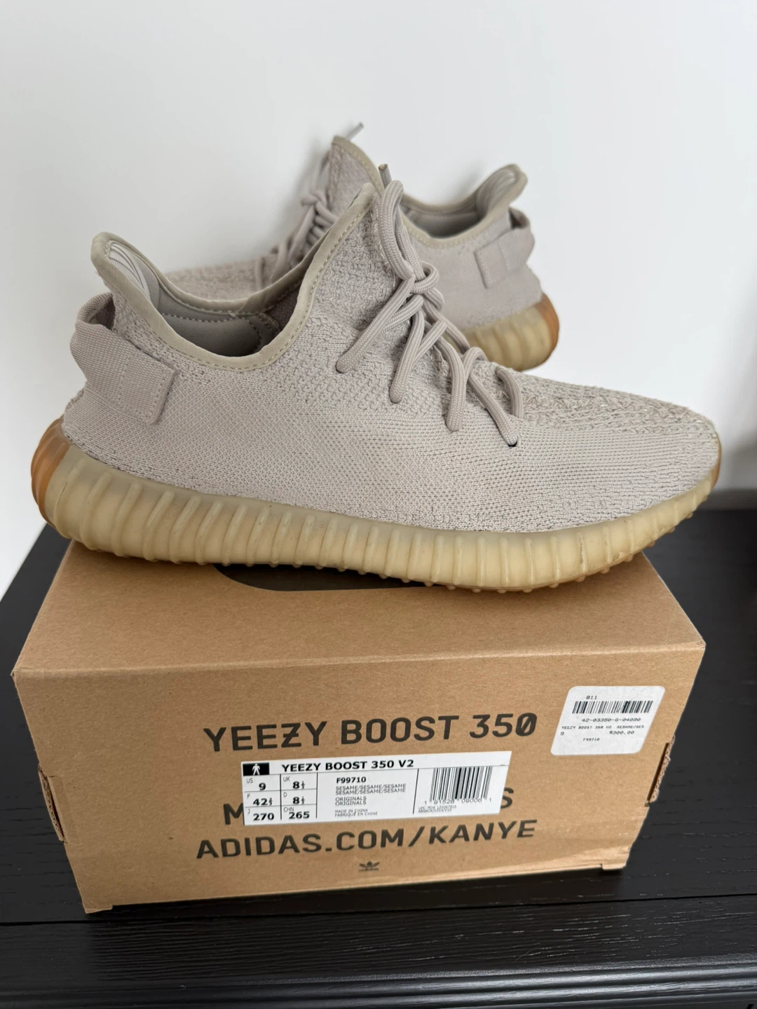 Adidas Yeezy Boost 350 V2 Sesame Size 9 - photo 3